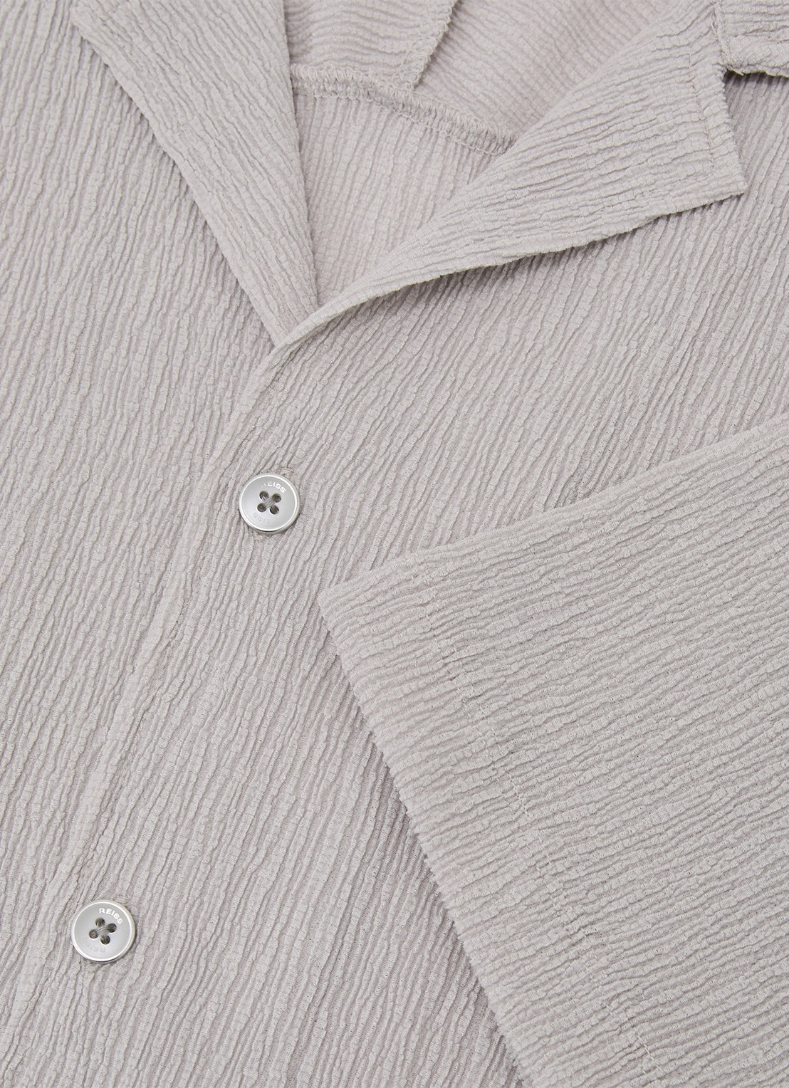 Reiss Knox overhemd met structuur - detail 6 grijs