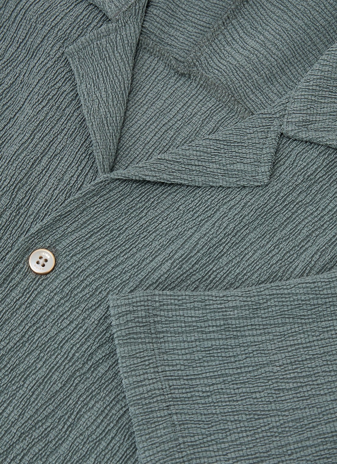 Reiss Knox regular fit overhemd met structuur - detail 3 dark sage / groen