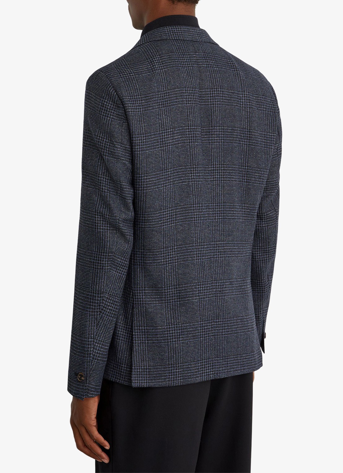 Reiss Kyle regular fit colbert met ruit dessin - achterkant 7 navy / blauw