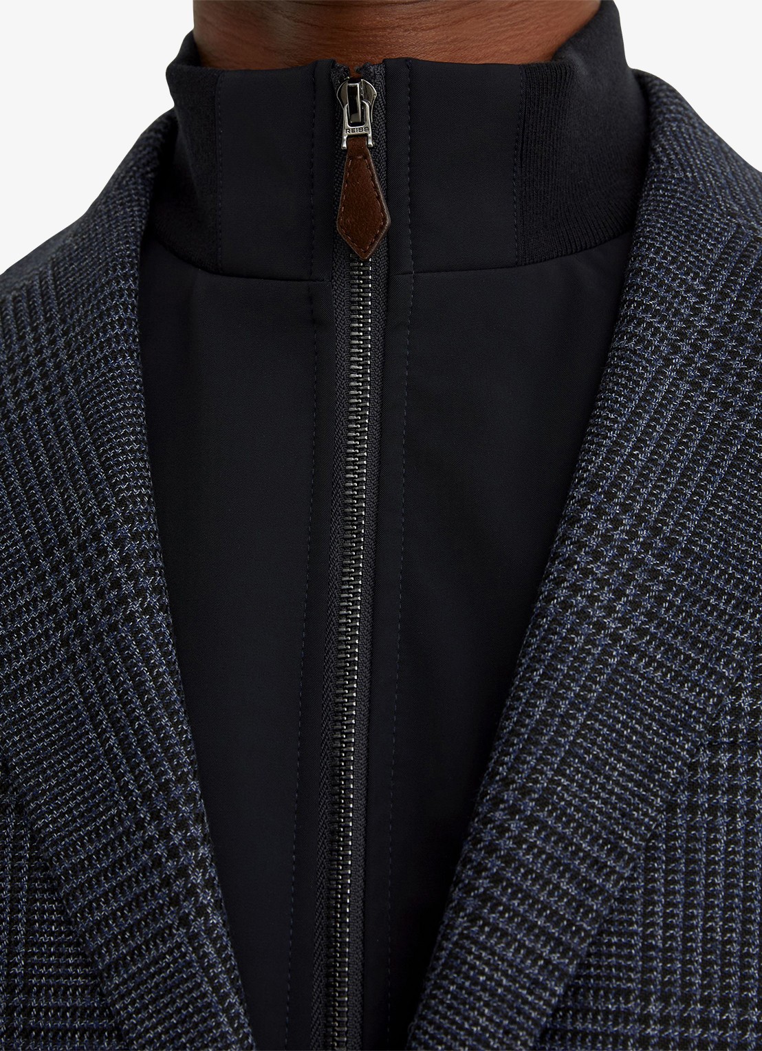 Reiss Kyle regular fit colbert met ruit dessin - detail 3 navy / blauw