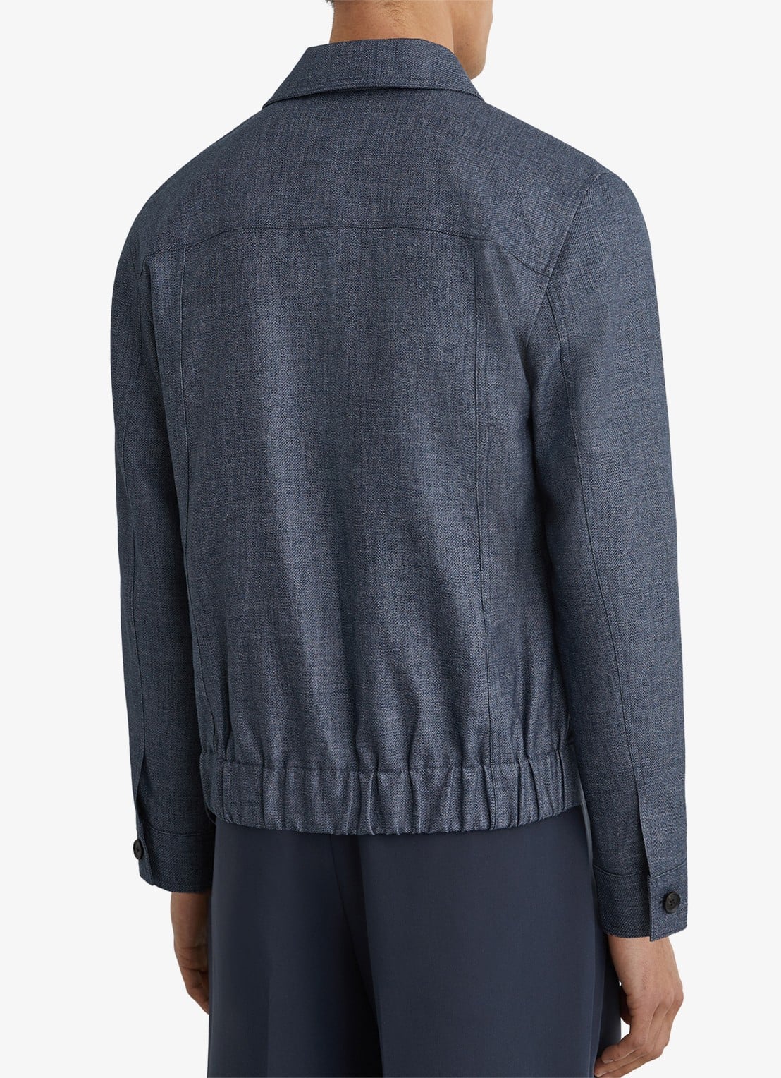Reiss Lagos jack met klepzakken - achterkant airforce blue / blauw