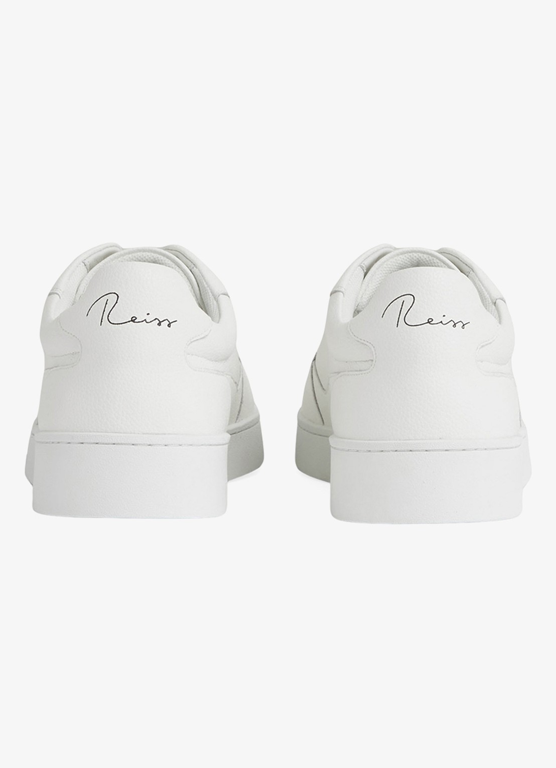 Reiss Lane sneaker van leer - achterkant 3 white / wit