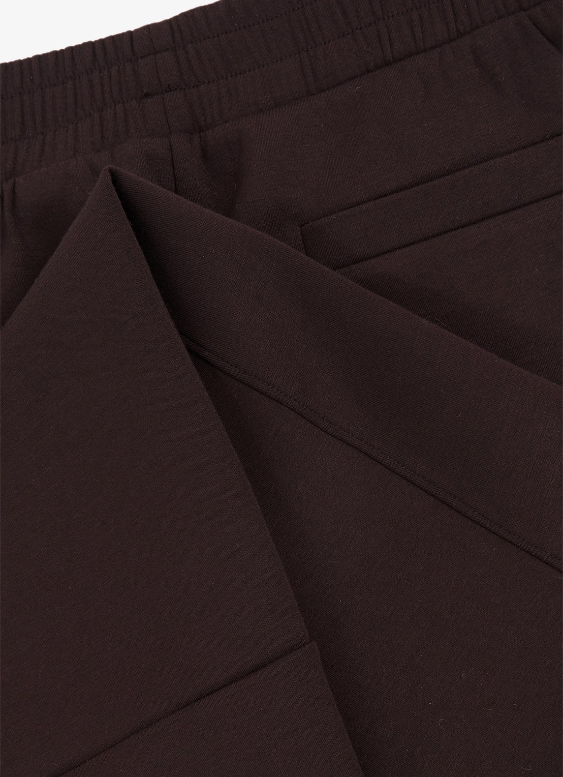 Reiss Laney mid waist tapered fit loungebroek met steekzakken - detail 5 donkerbruin