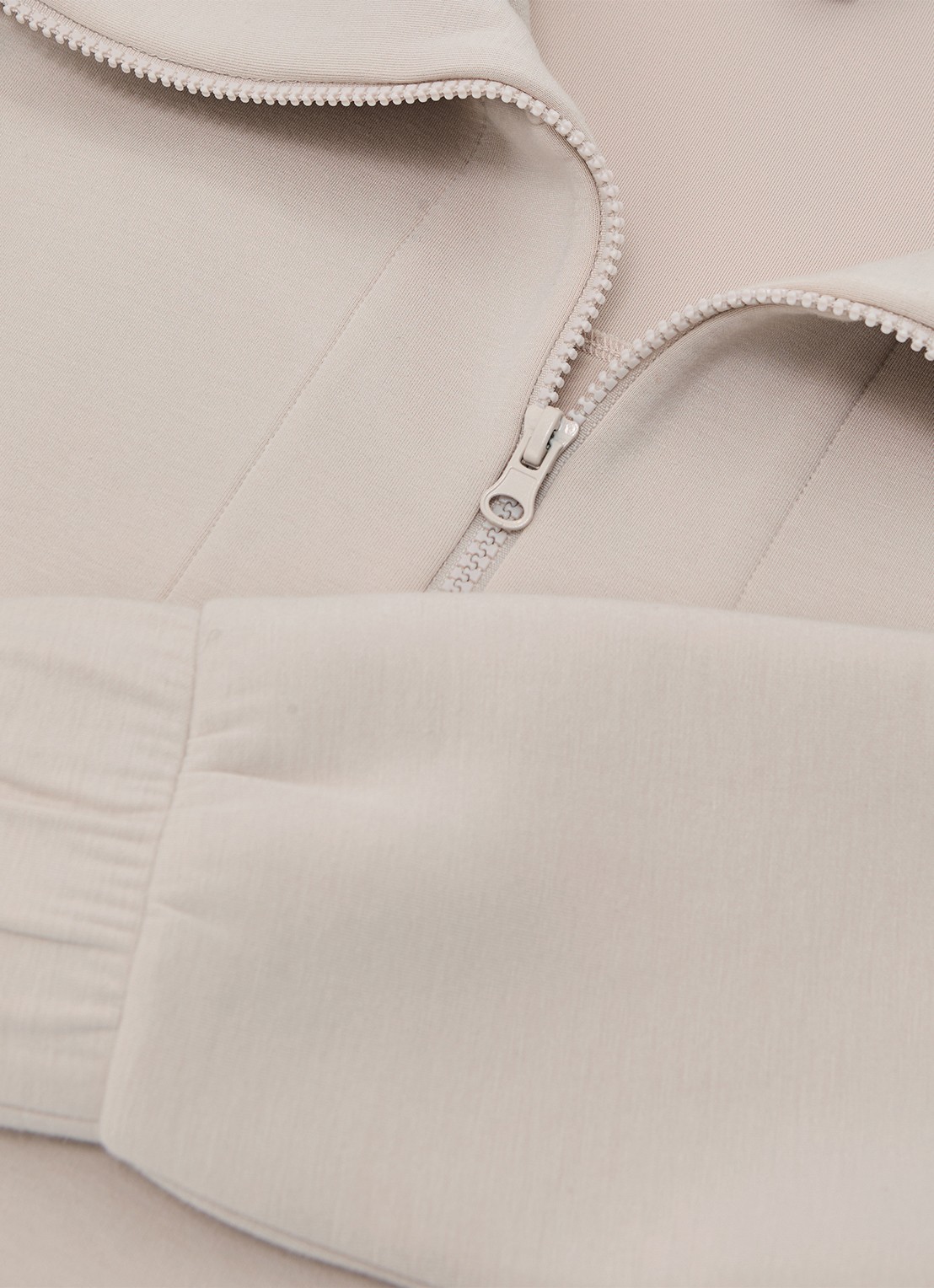 Reiss Laney sweater met halve rits - detail 6 beige