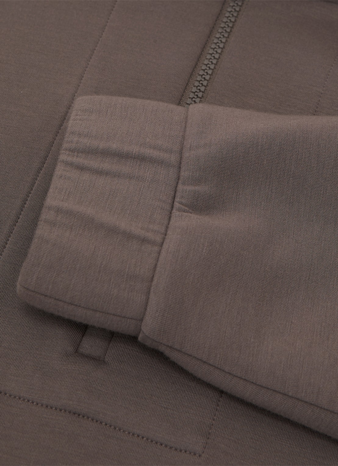 Reiss Laney sweater met halve rits - detail 4 bruin