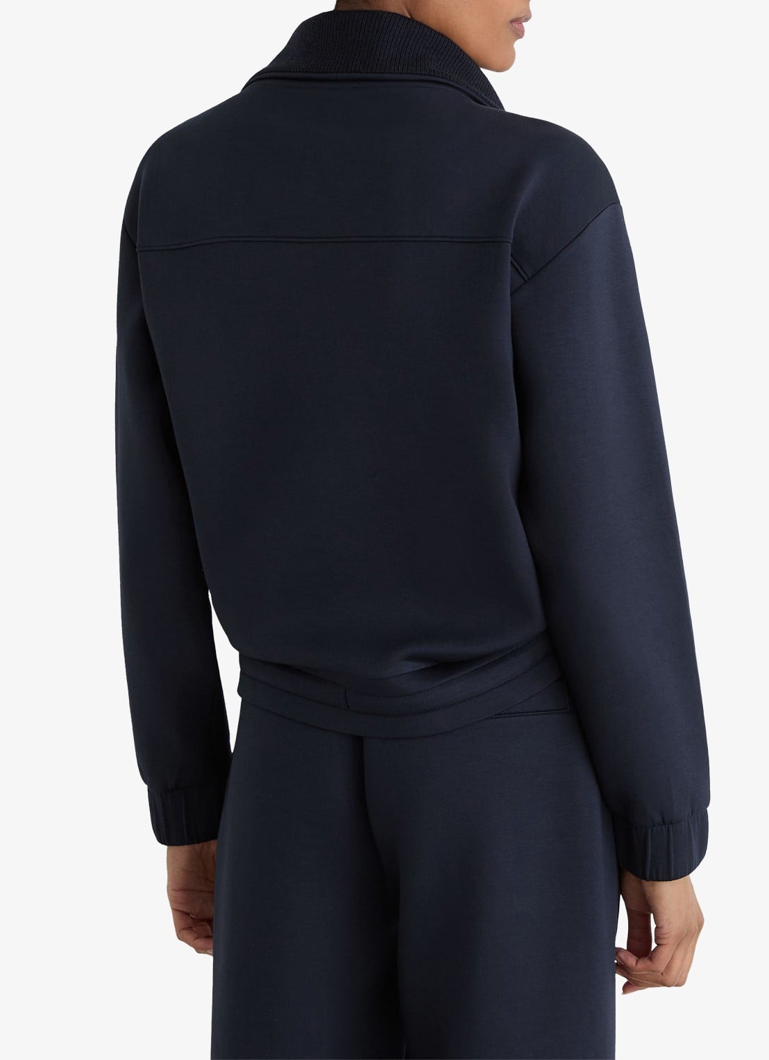 Reiss Laney sweater met halve rits - achterkant 6 blauw