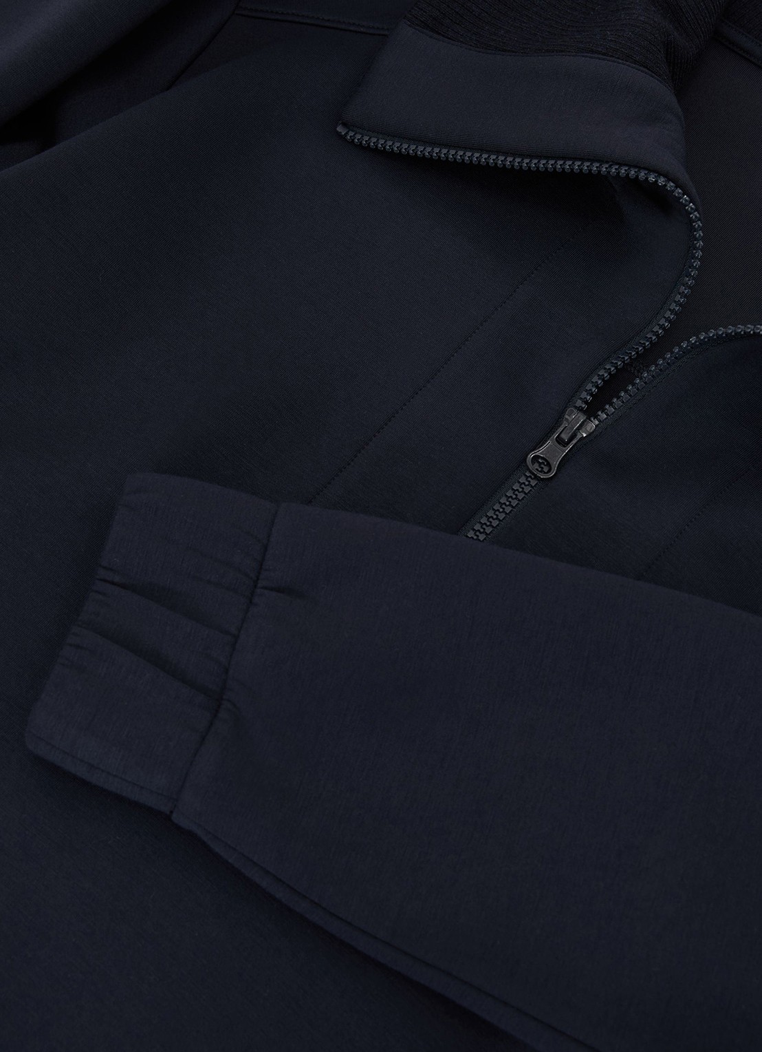 Reiss Laney sweater met halve rits - detail 3 blauw