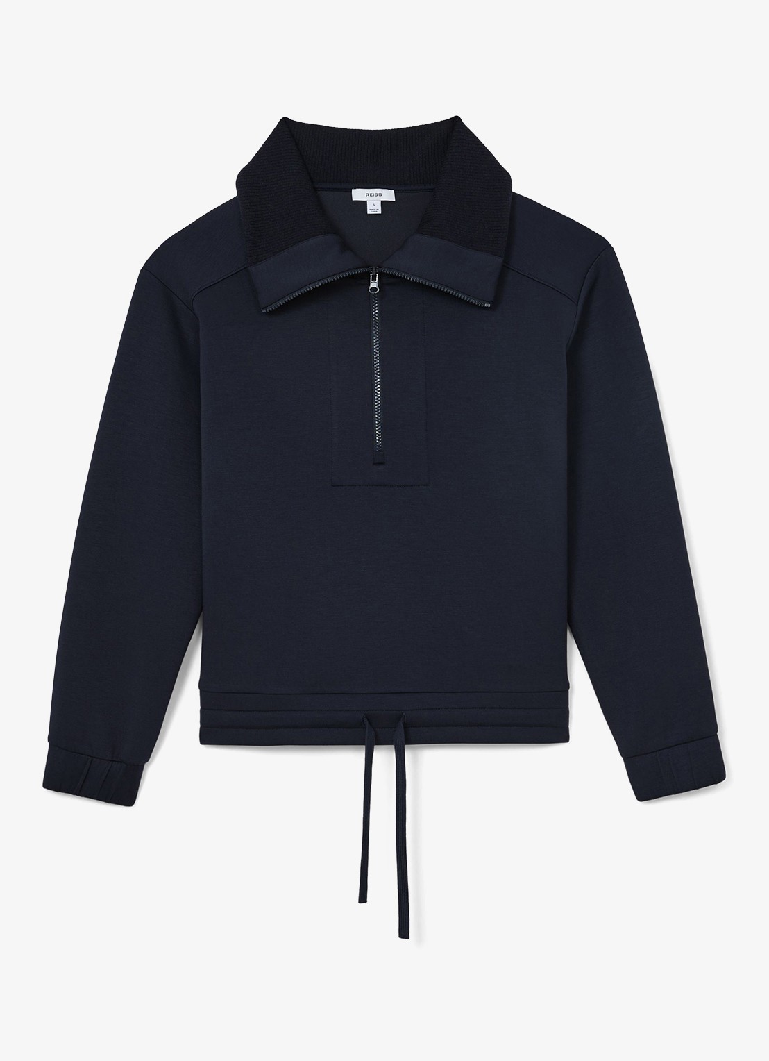 Reiss Laney sweater met halve rits - voorkant 4 blauw