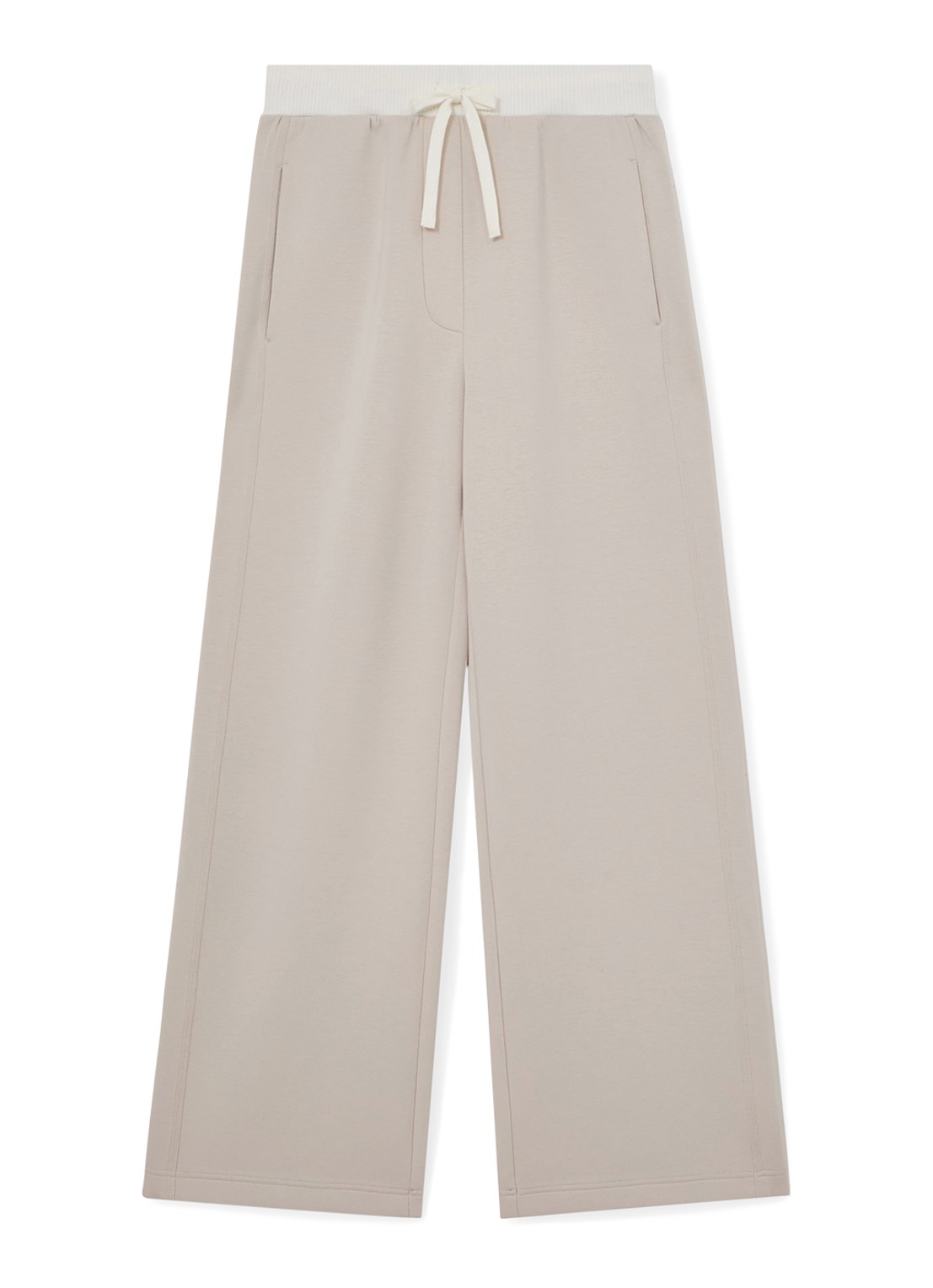 Reiss Laney wide fit joggingsbroek met steekzakken - voorkant 6 beige