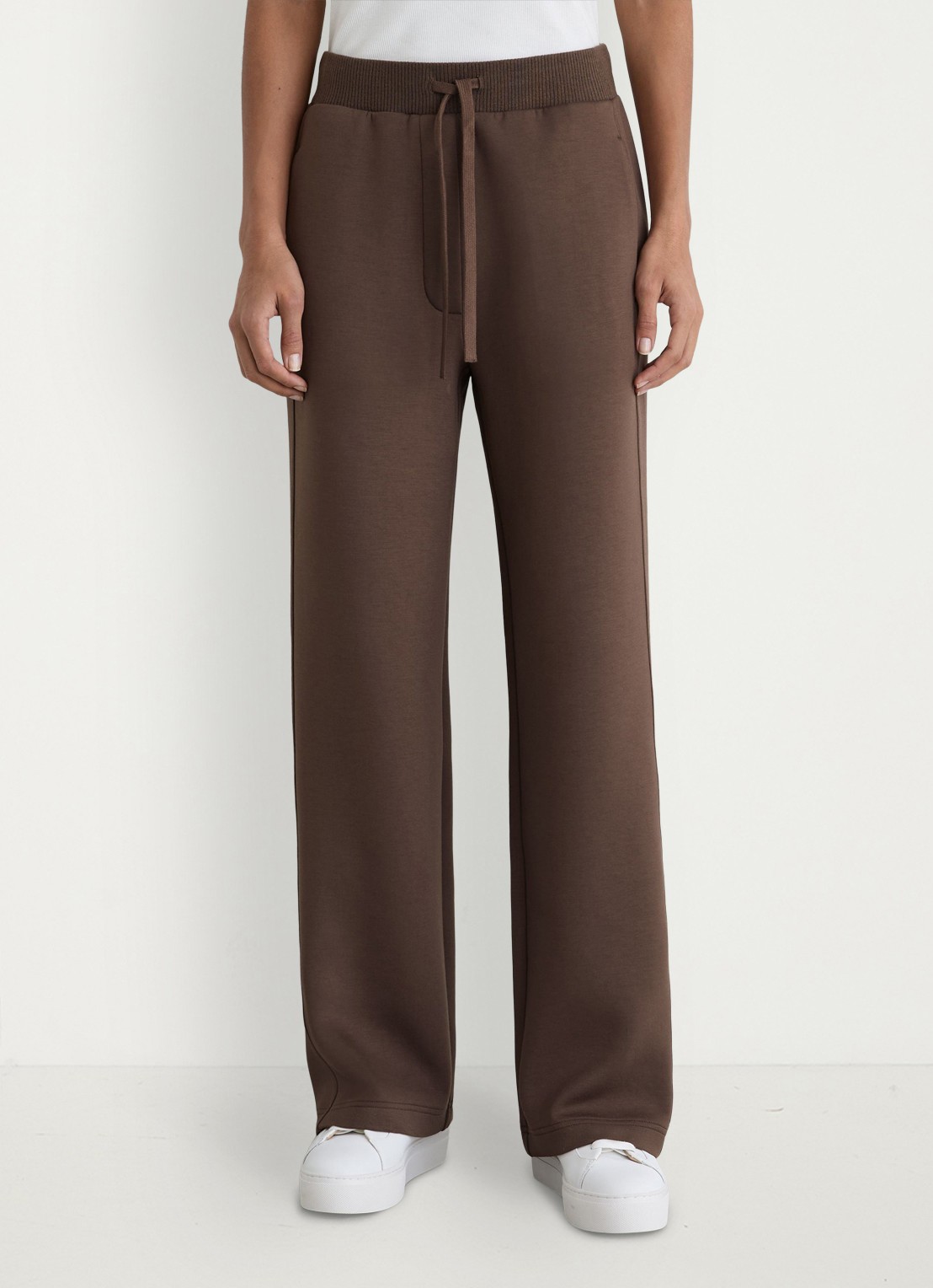 Reiss Laney wide fit joggingsbroek met steekzakken - detail 3 donkerbruin