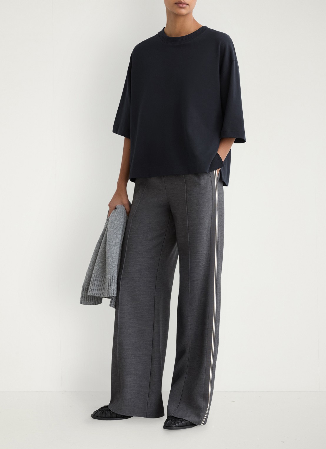 Reiss Lara oversized T-shirt  - voorkant 2 blauw