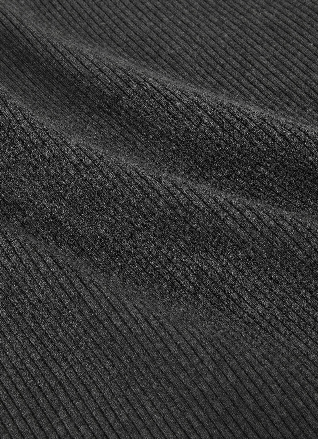Reiss Lara ribgebreide one shoulder midi jurk - detail 3 donkergrijs