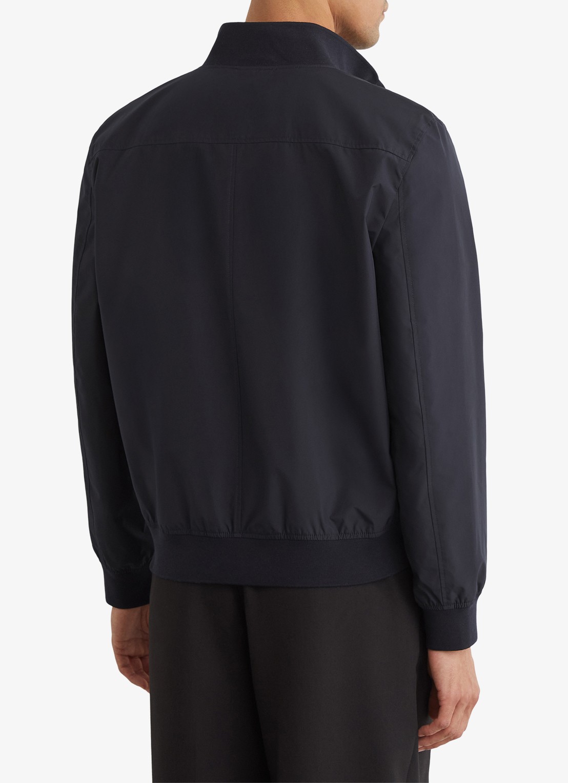 Reiss Latent bomberjack met steekzakken - achterkant 4 navy / blauw