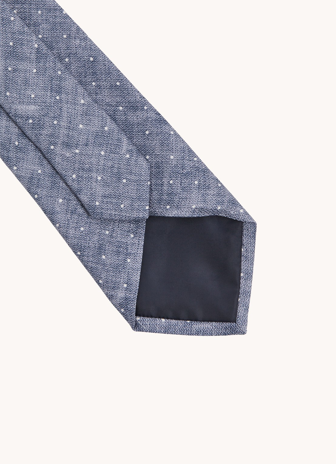 Reiss Lateran stropdas van zijde - detail blauwgrijs