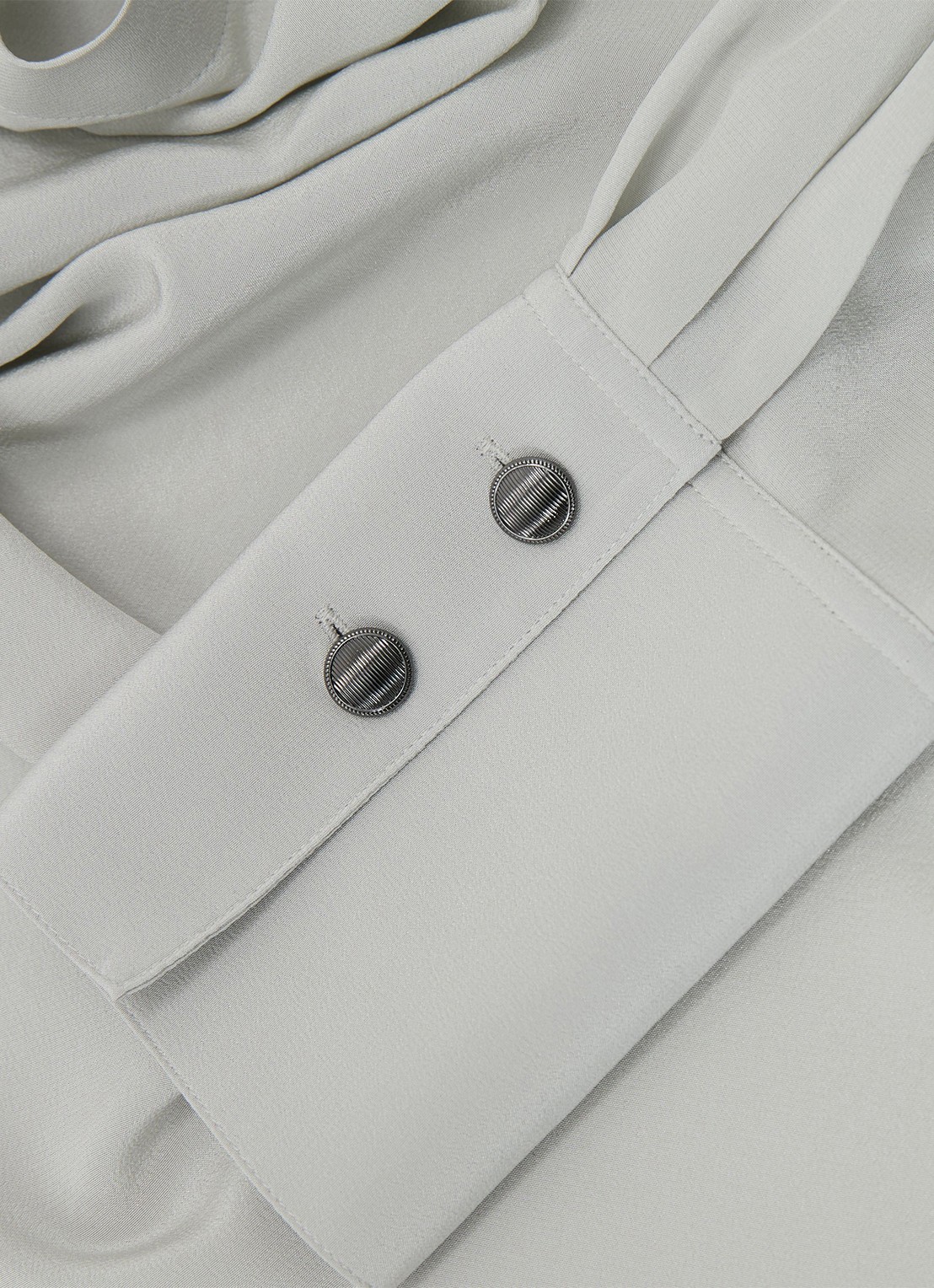 Reiss Lauren blouse met drapering - detail 5 grijs