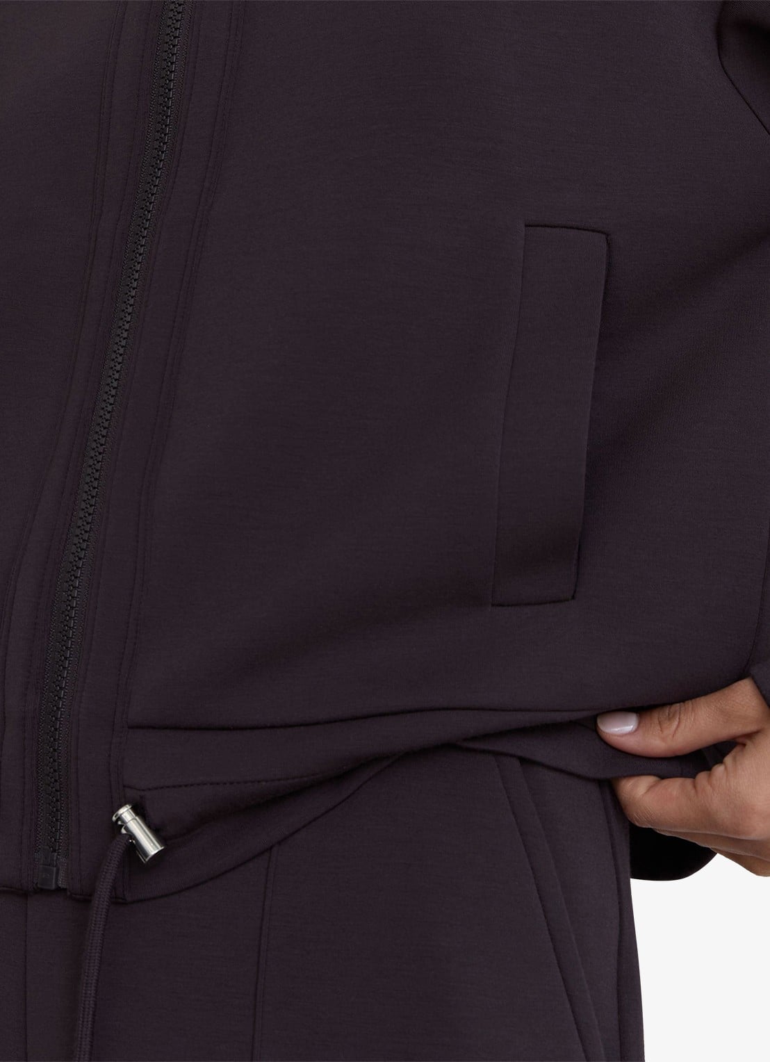Reiss Laurrie Premium sweatvest met opstaande kraag - detail 6 aubergine