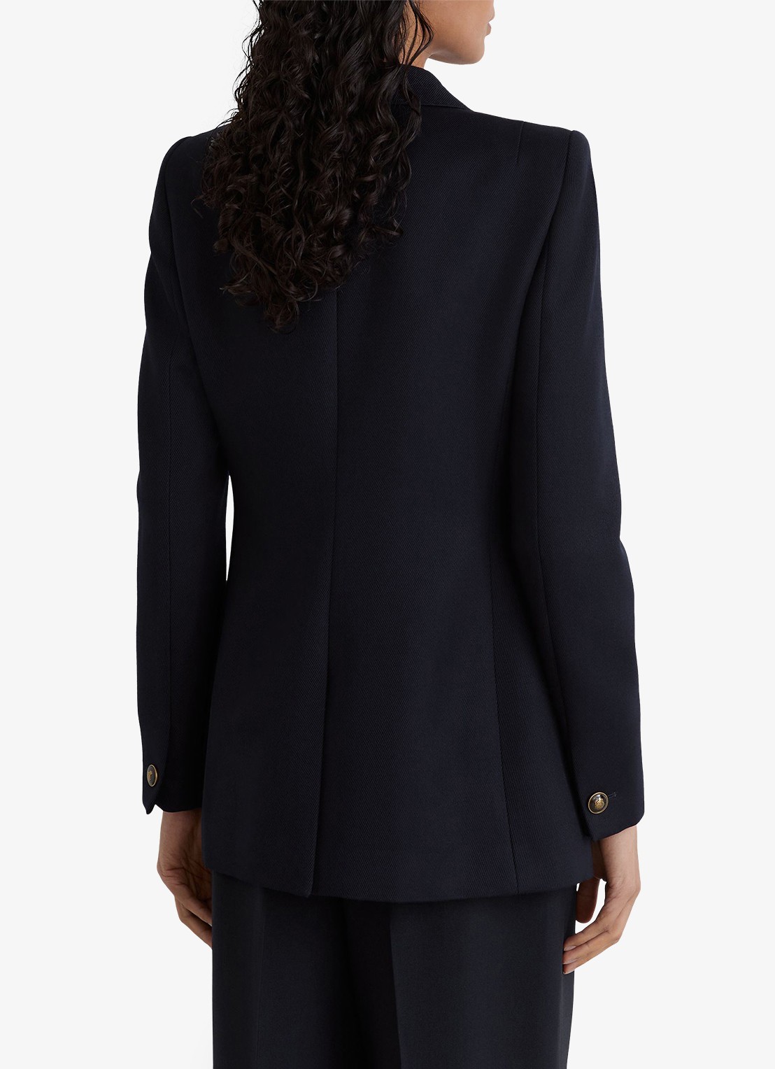 Reiss Lauryn double-breasted blazer in wolblend - achterkant 5 blauw