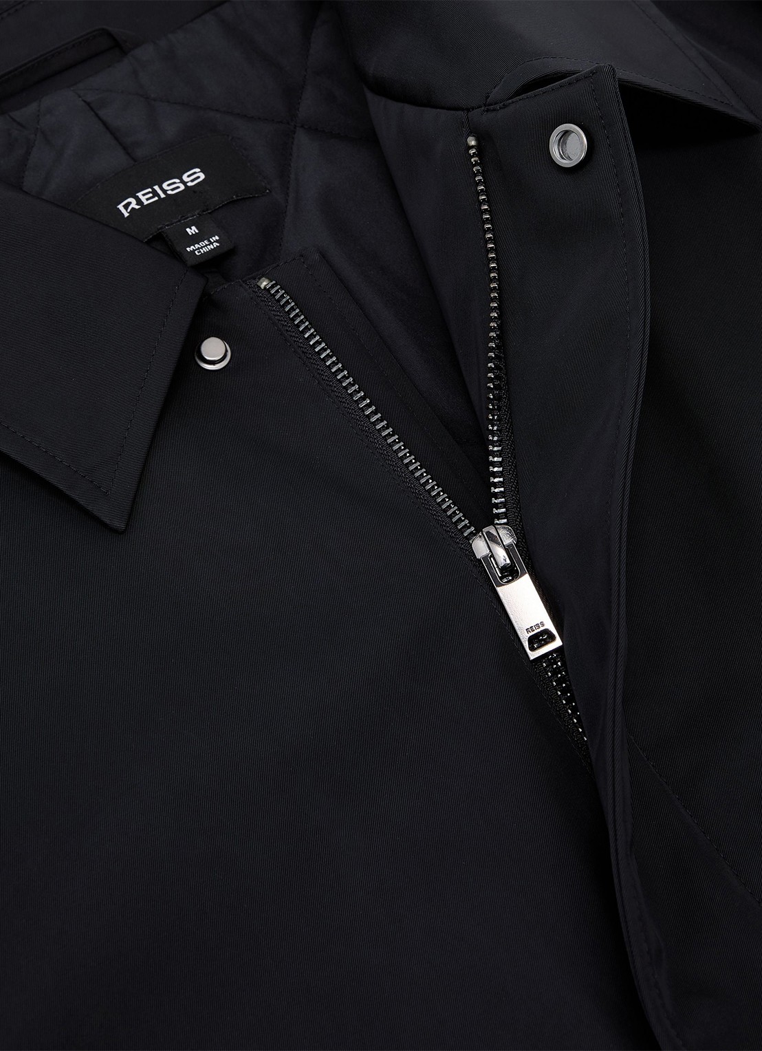 Reiss Lawlen gewatteerde parka met steekzakken - detail 3 navy / blauw