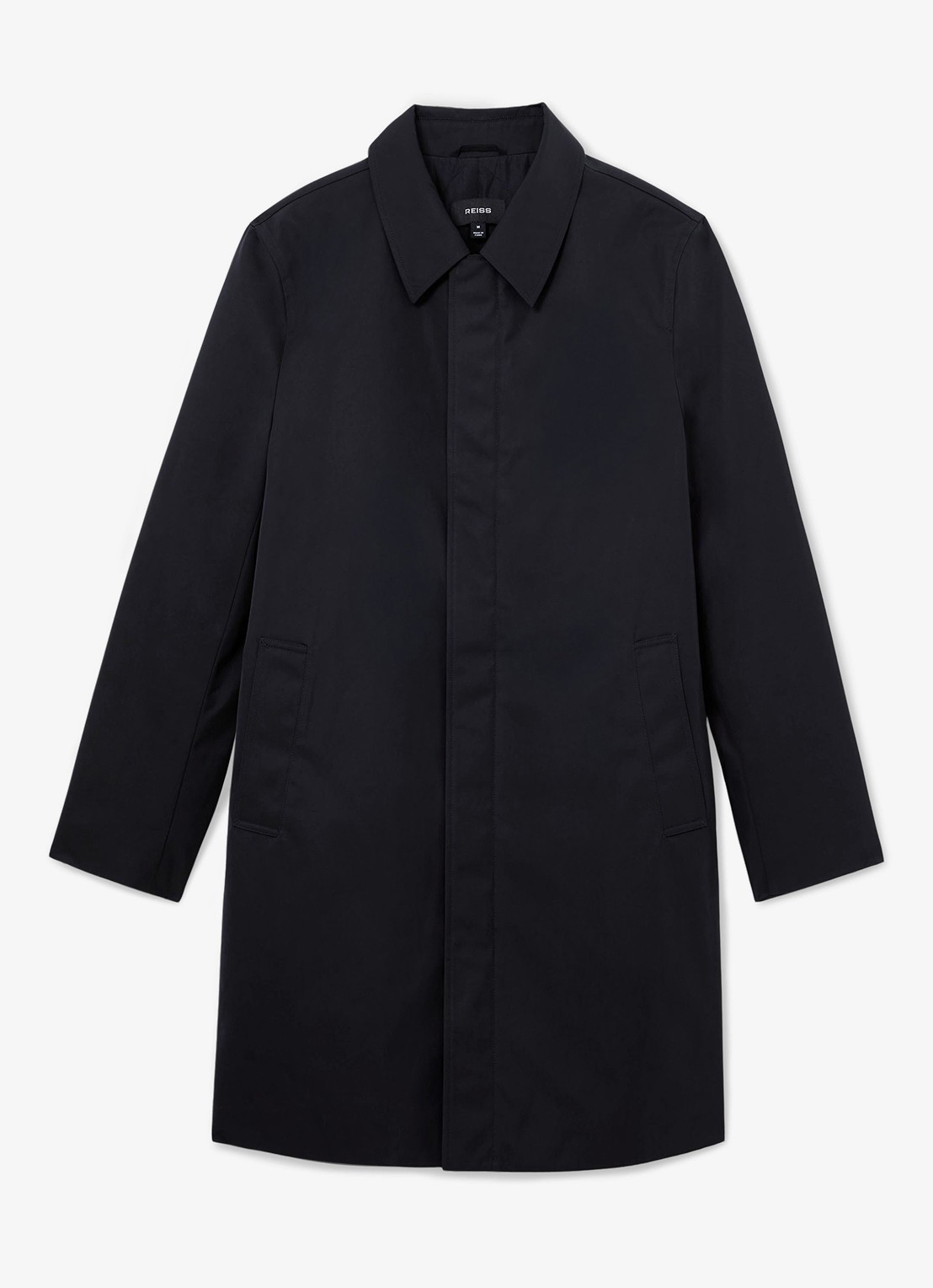 Reiss Lawlen gewatteerde parka met steekzakken - voorkant 5 navy / blauw