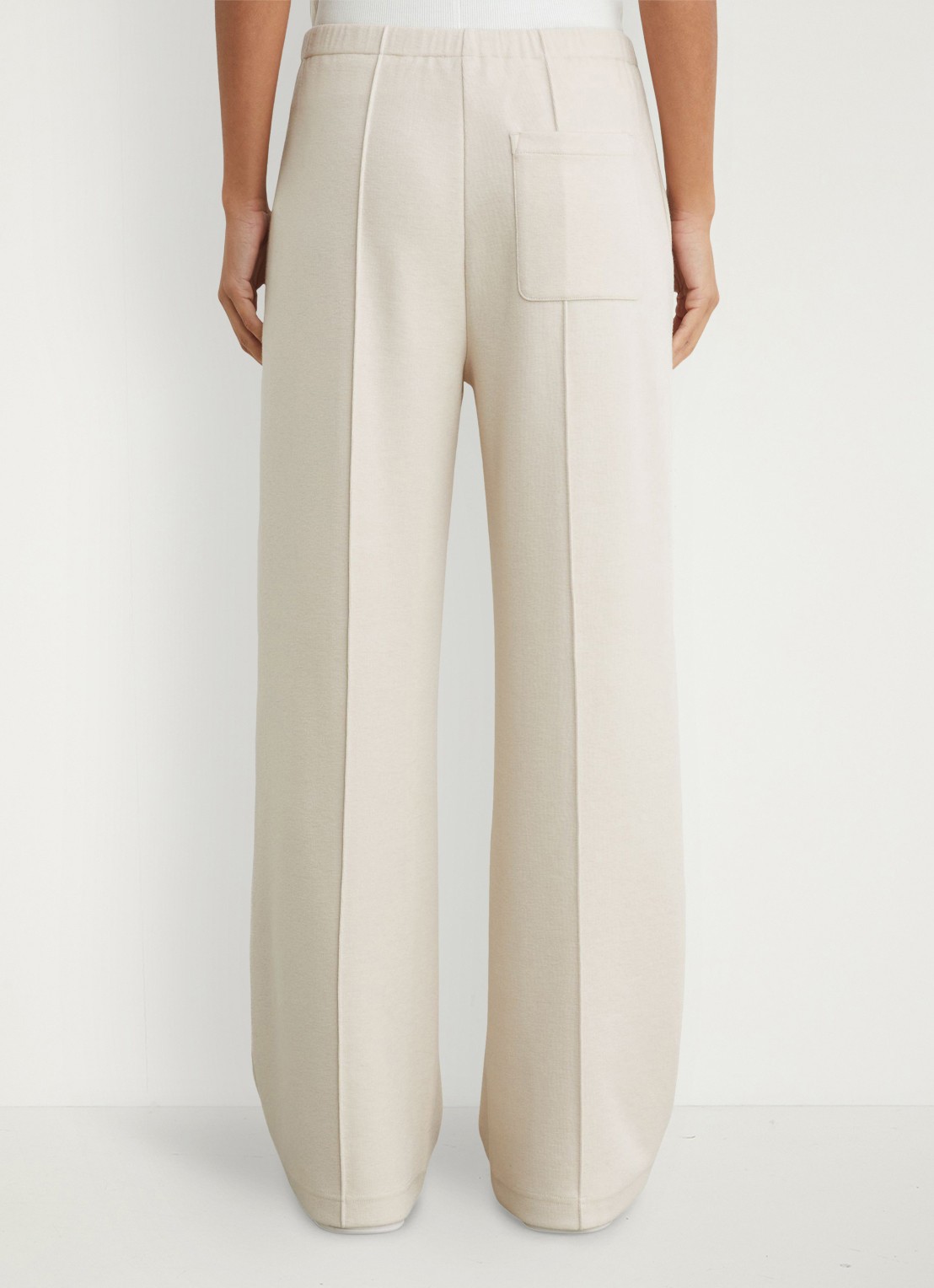 Reiss Layla wide leg joggingbroek van wol en lyocell - achterkant 5 wit