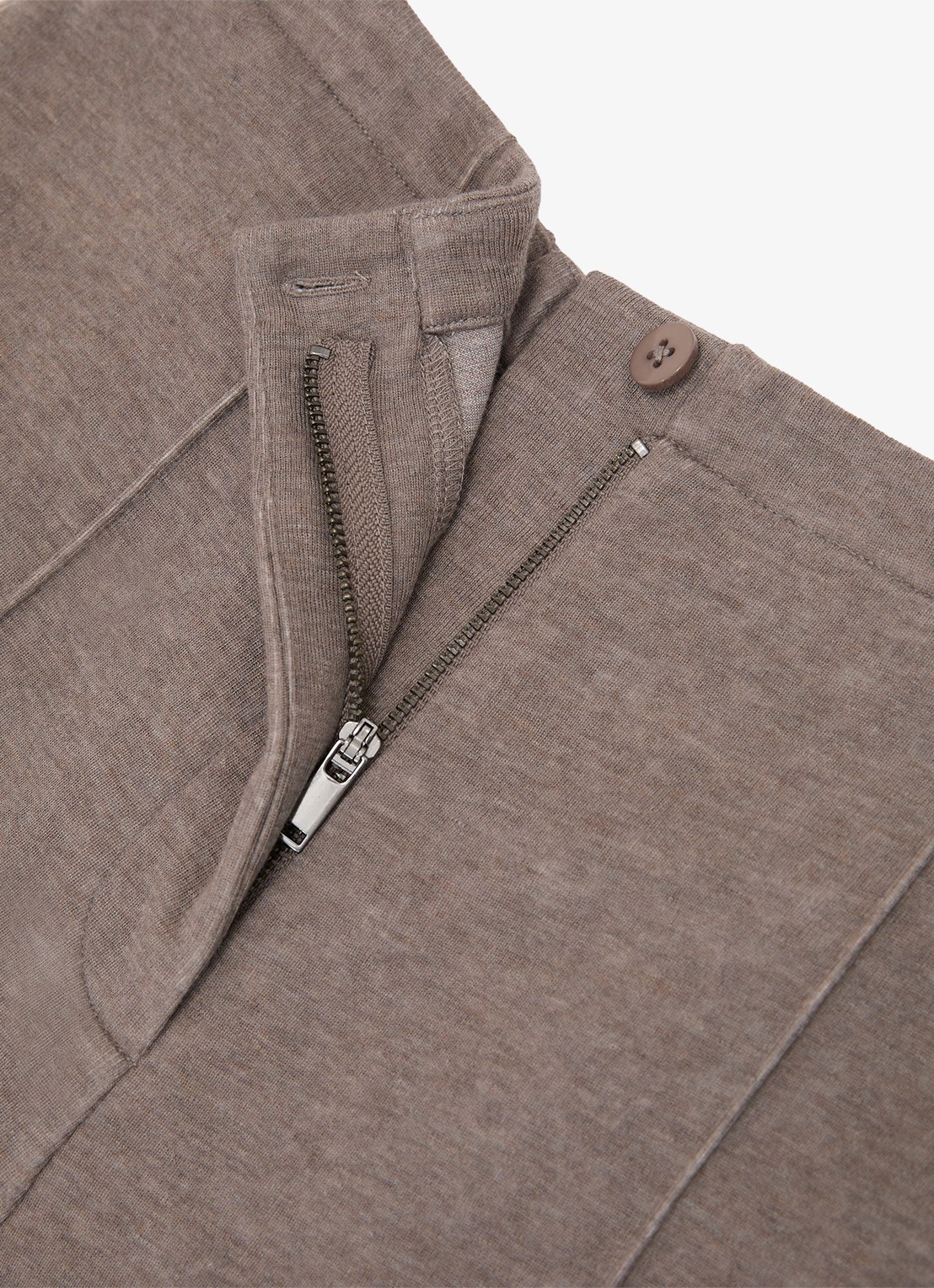 Reiss Layla wide leg joggingbroek van wol en lyocell - detail 4 bruin