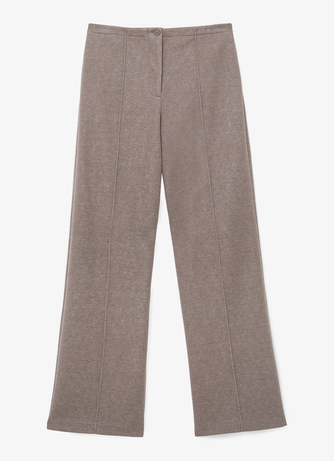 Reiss Layla wide leg joggingbroek van wol en lyocell - voorkant 6 bruin