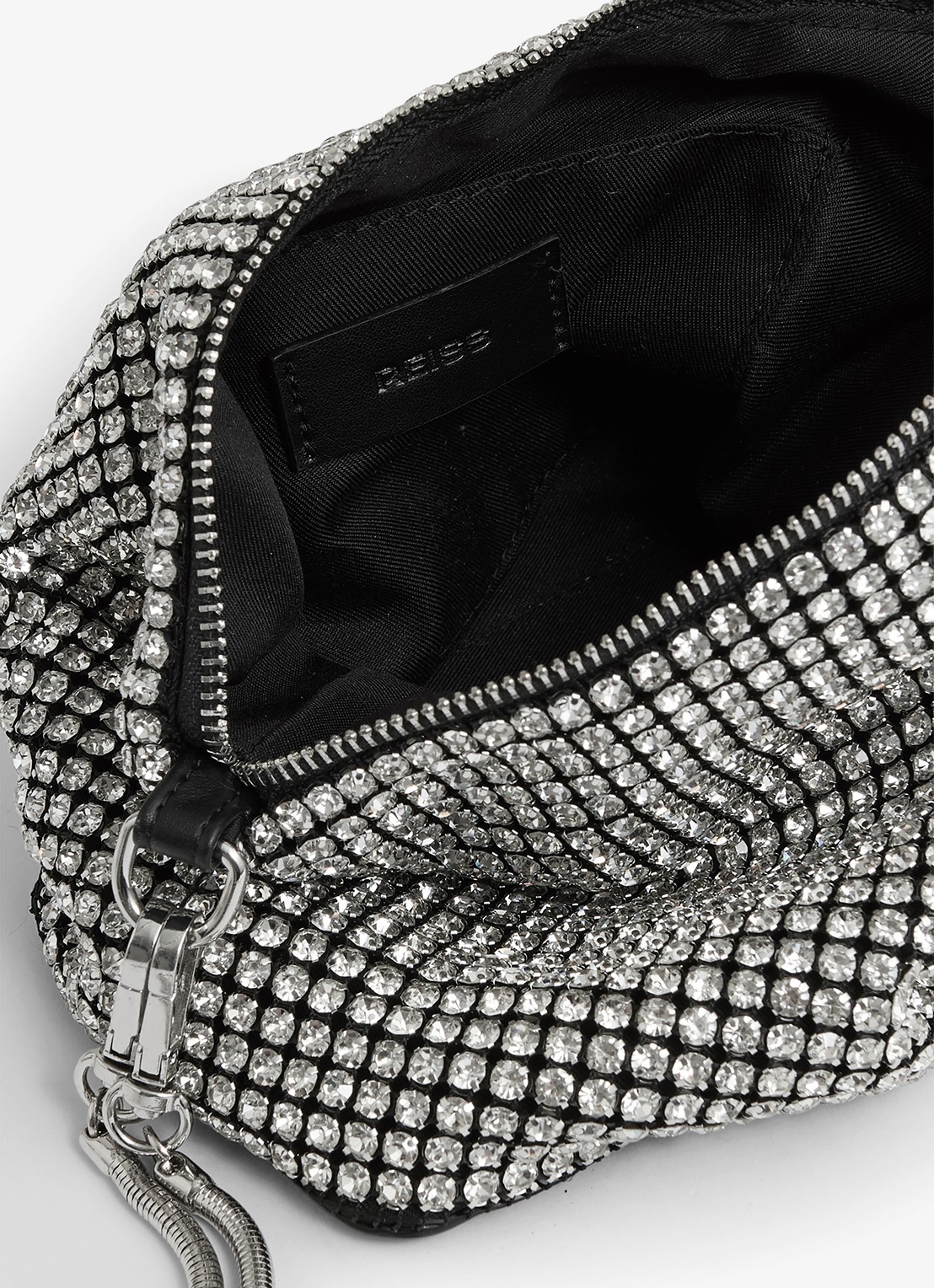 Reiss Leah schoudertas met studs  - detail 3 zilver