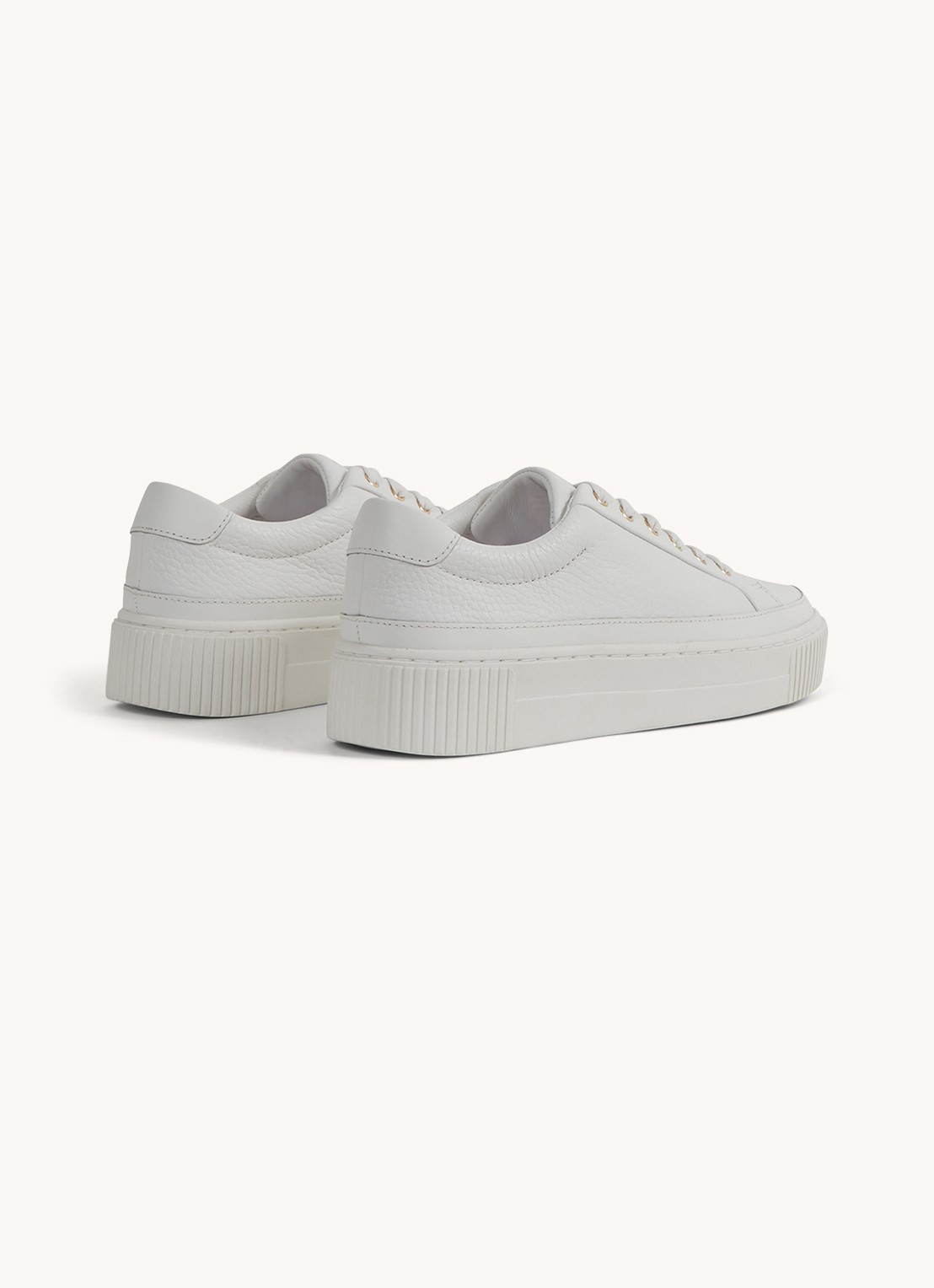 Reiss Leanne sneaker van leer  - achterkant 2 wit