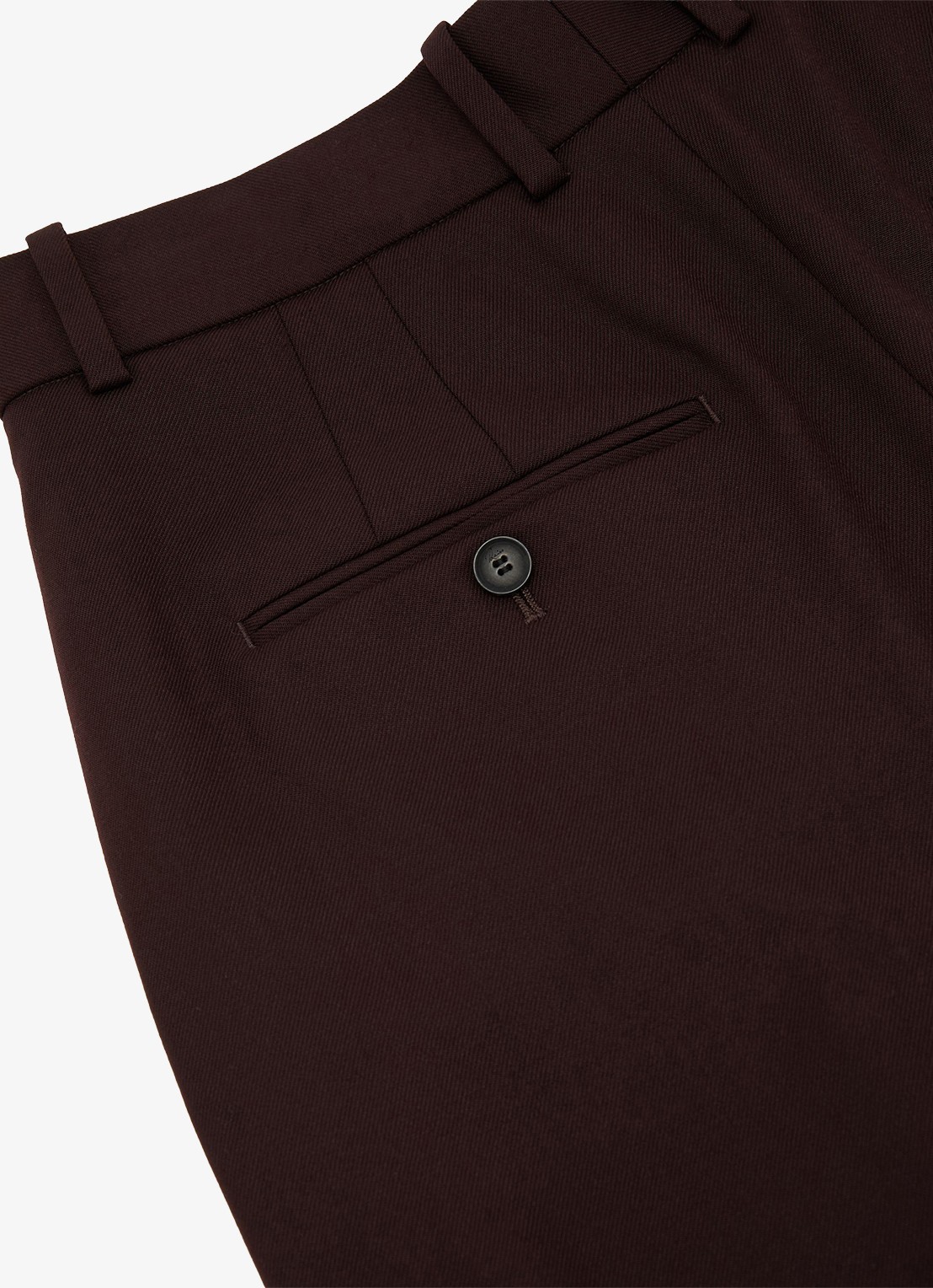 Reiss Leisel high waist wide leg pantalon in wolblend - detail 4 aubergine