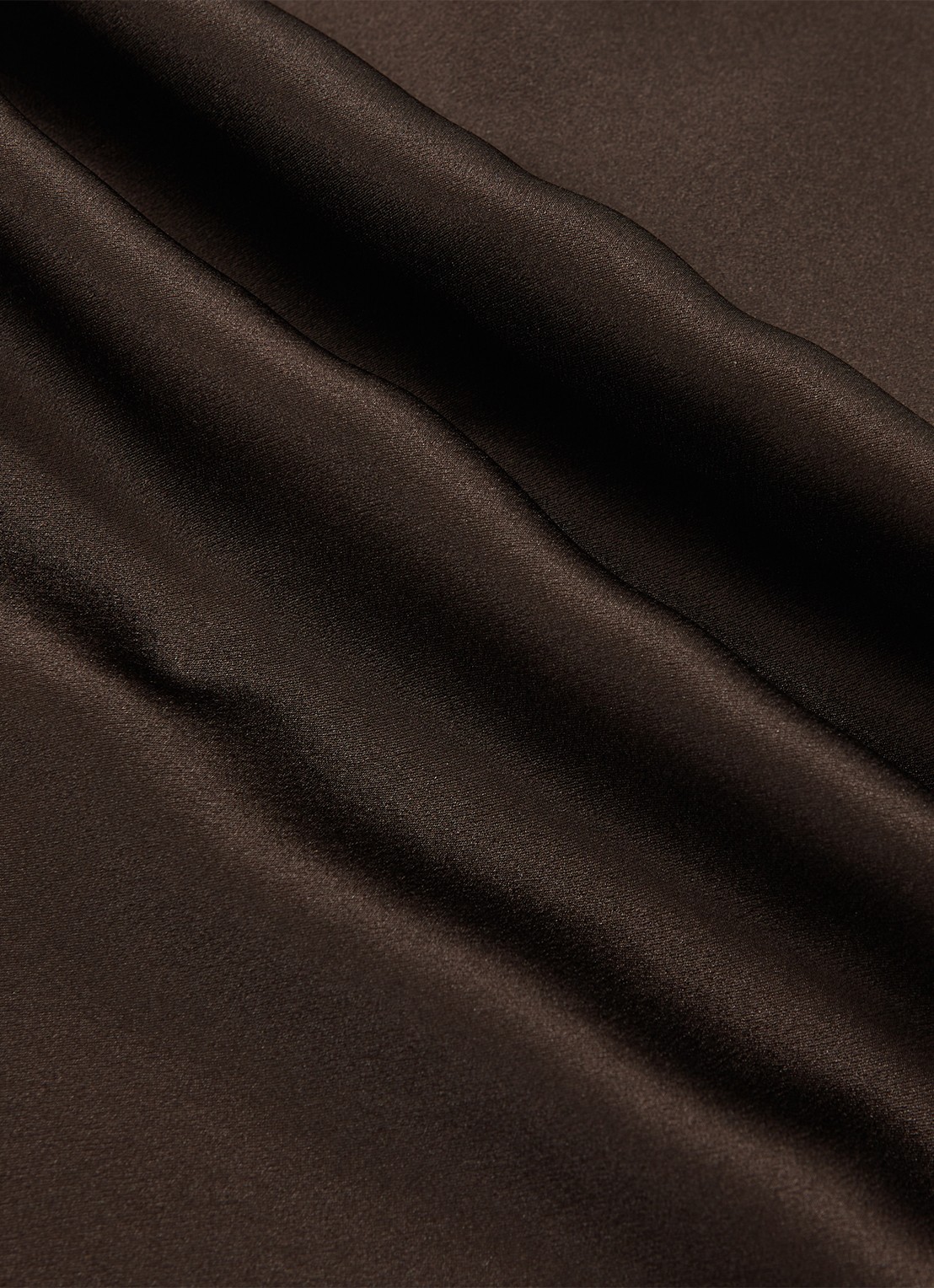 Reiss LENA Silk Short-Sleeve Top - detail 8 chocoladebruin