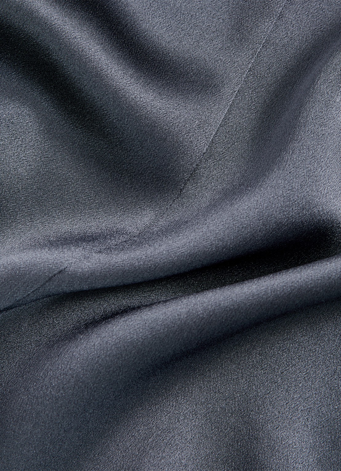 Reiss LENA Silk Short-Sleeve Top - detail 5 donkerblauw
