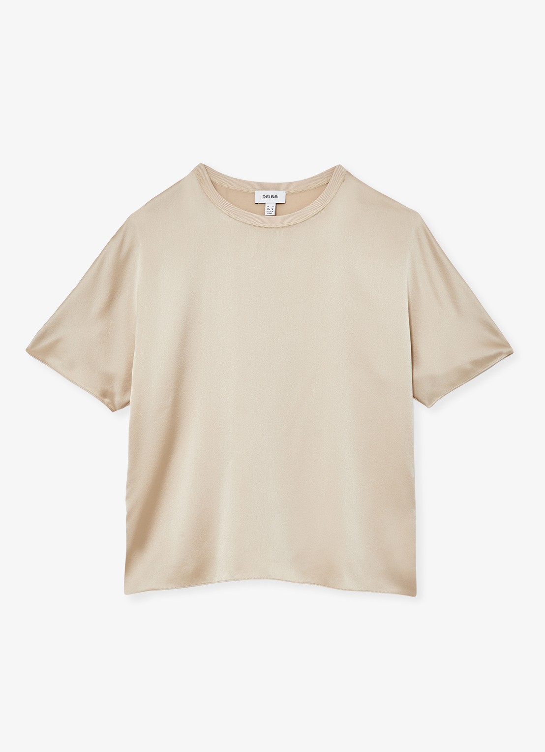 Reiss Lena top van zijde - voorkant 5 beige