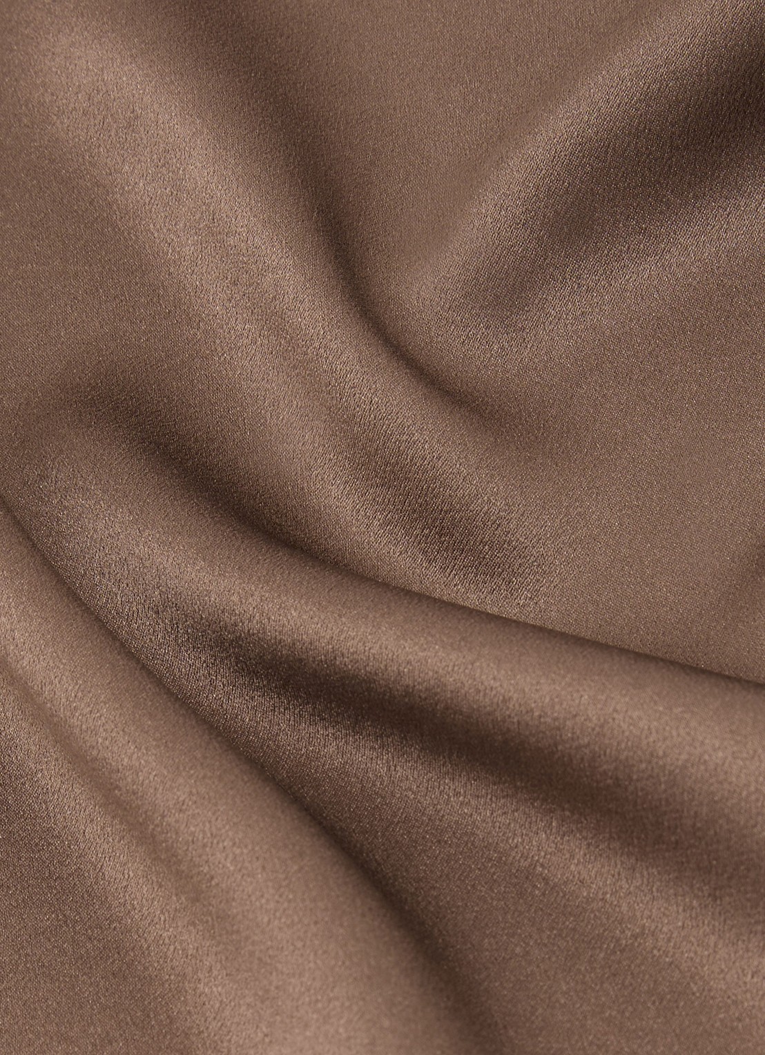 Reiss Lena top van zijde  - detail 4 bruin
