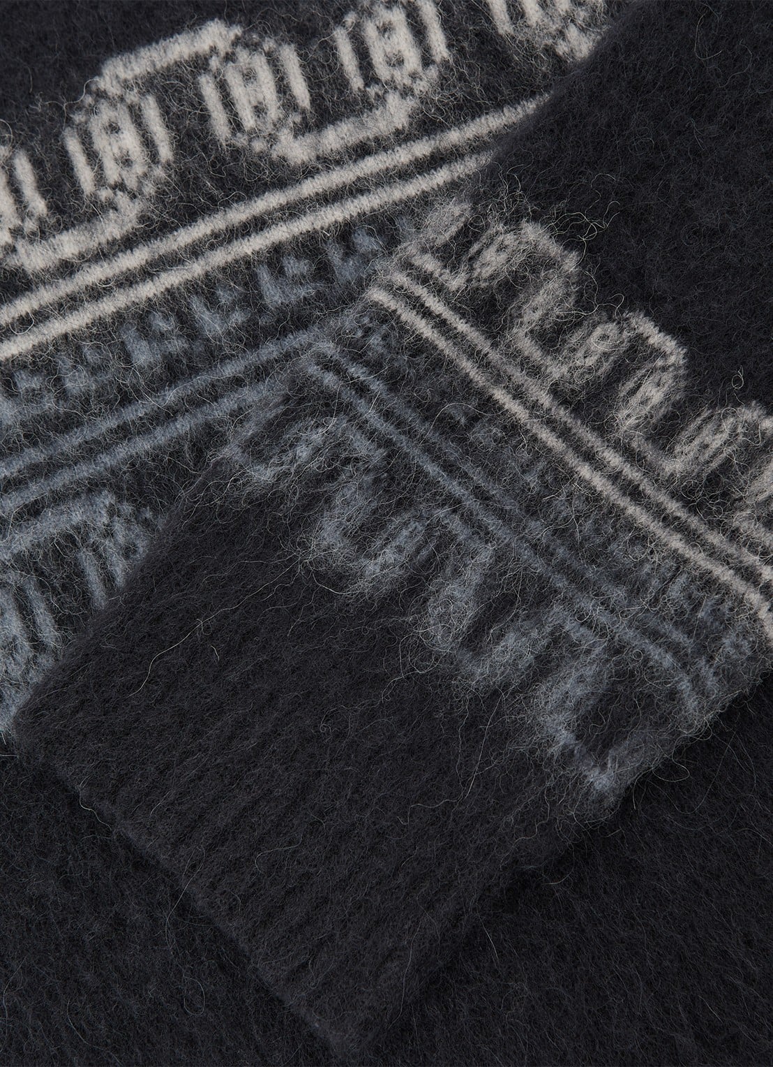 Reiss Lennox in wolblend met ingebreid patroon - detail 5 navy / blauw