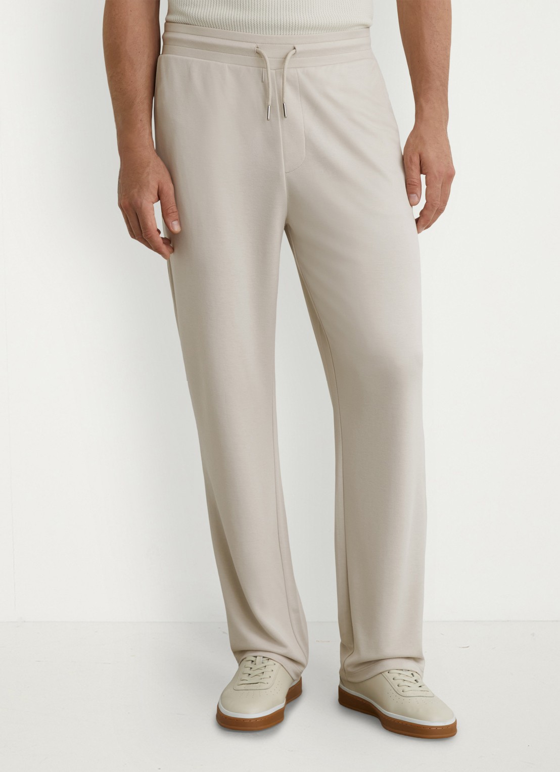 Reiss Lennox straight fit pantalon met steekzakken - detail 4 beige