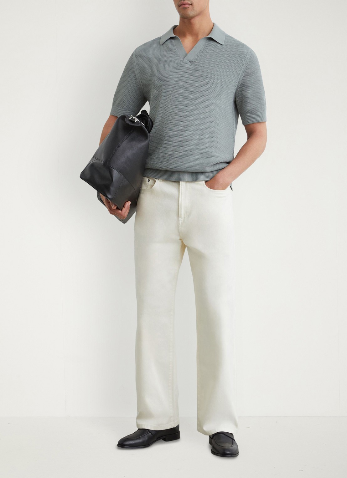 Reiss Leon regular fit polo  - voorkant 5 grijs