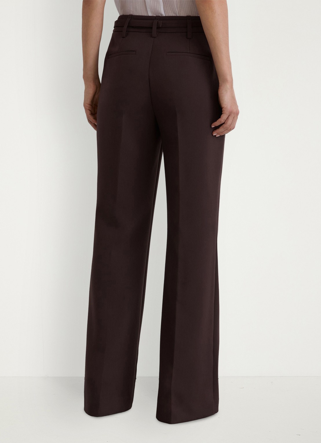 Reiss Leona high waist flared fit pantalon - achterkant 6 aubergine