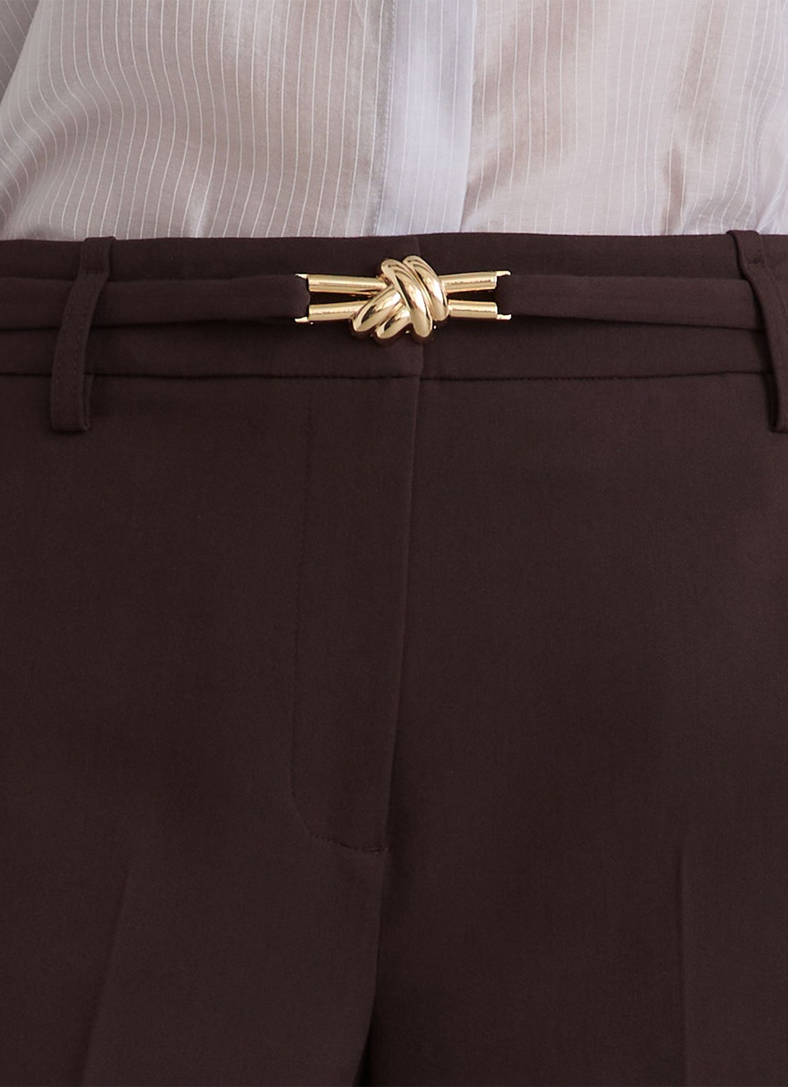 Reiss Leona high waist flared fit pantalon - detail 2 aubergine