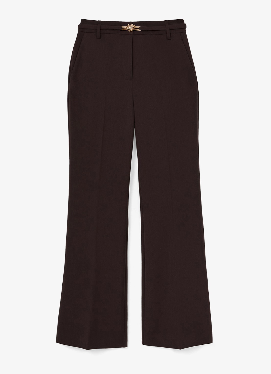 Reiss Leona high waist flared fit pantalon - voorkant 4 aubergine