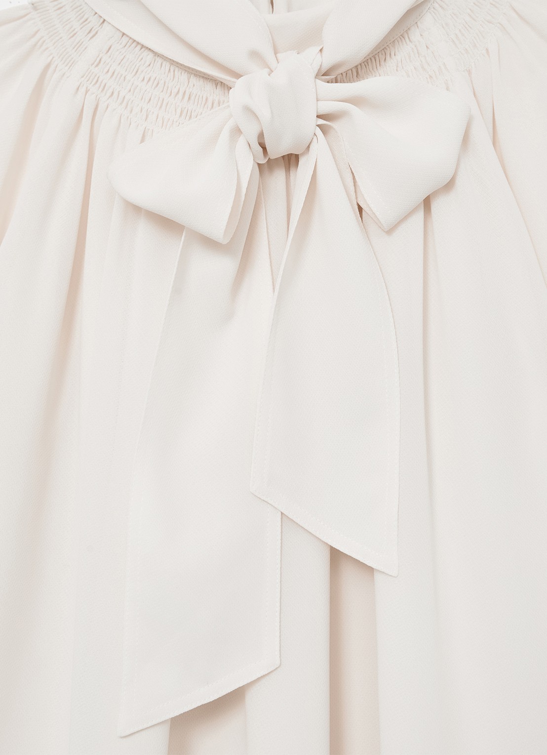 Reiss Lerina blouse met sjaalkraag - detail 3 wit