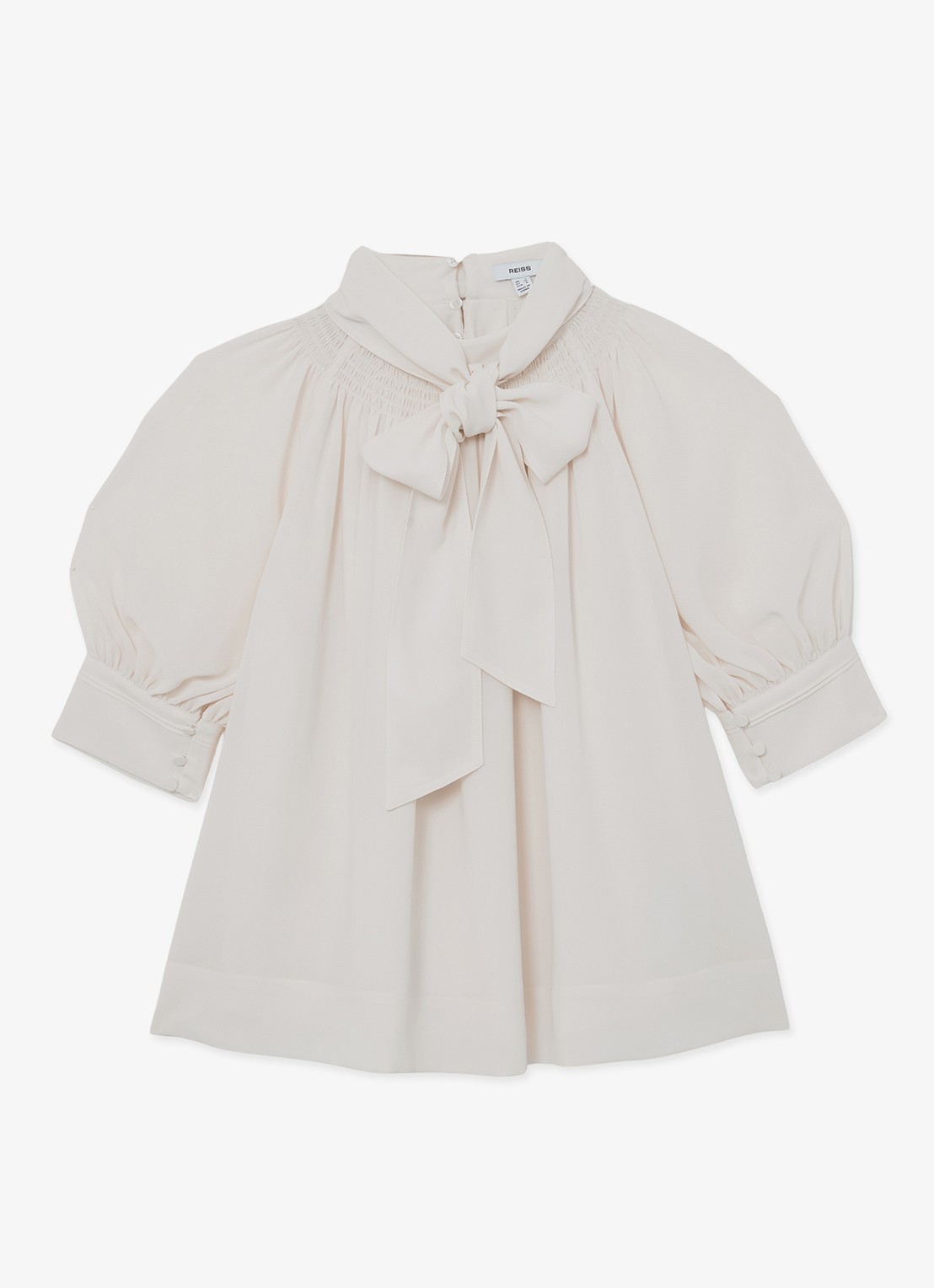Reiss Lerina blouse met sjaalkraag - voorkant 4 wit