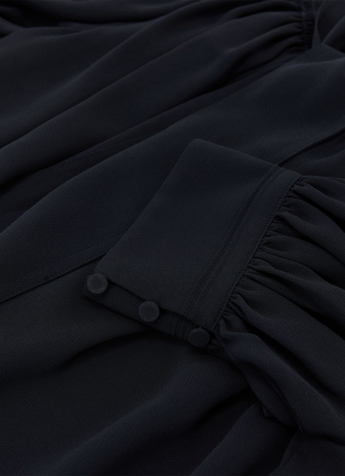 Reiss Lerina blouse met sjaalkraag - detail 3 blauw