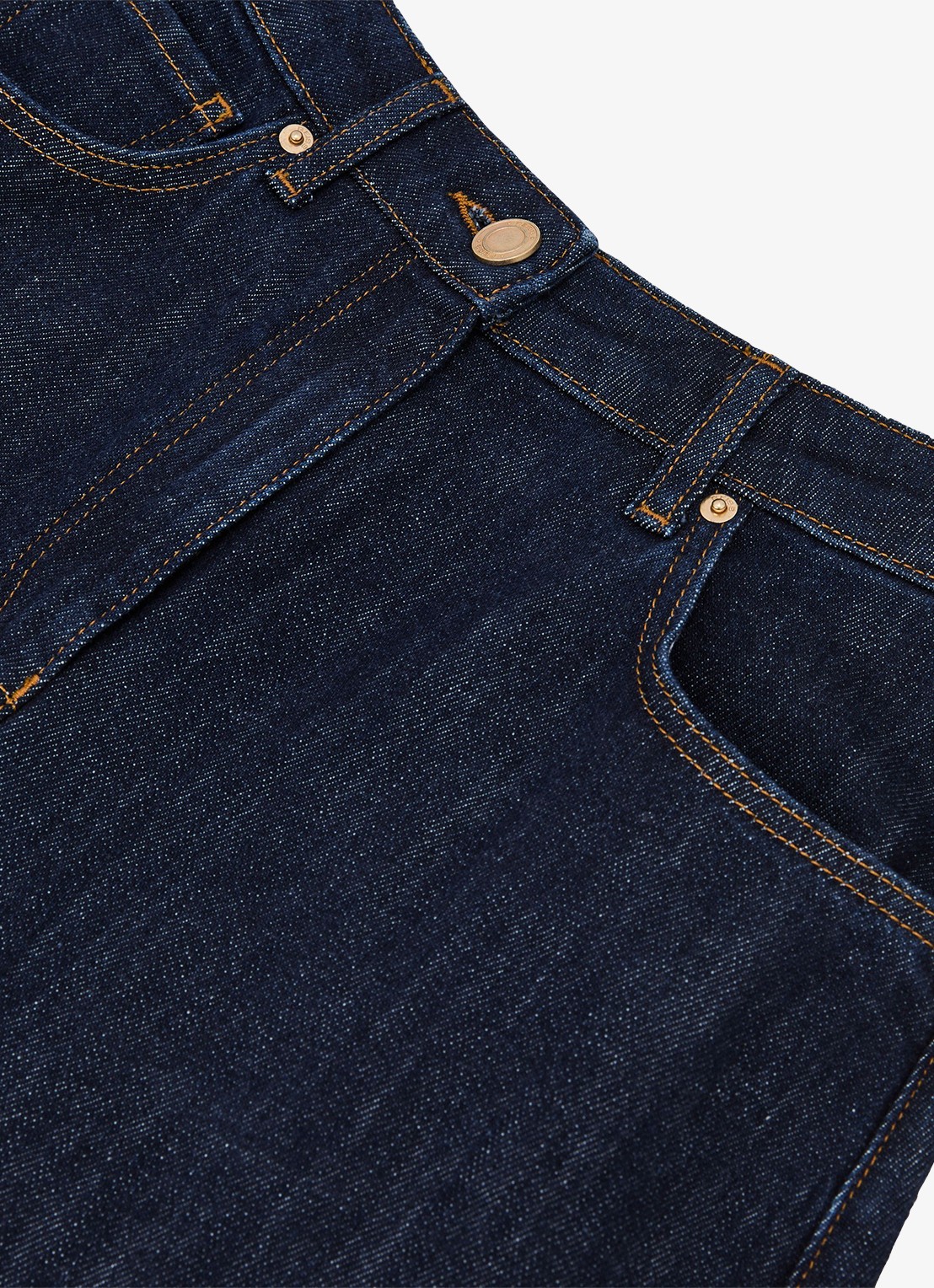 Reiss Levitt high waist barrel fit jeans met steekzakken - detail 5 donkerblauw