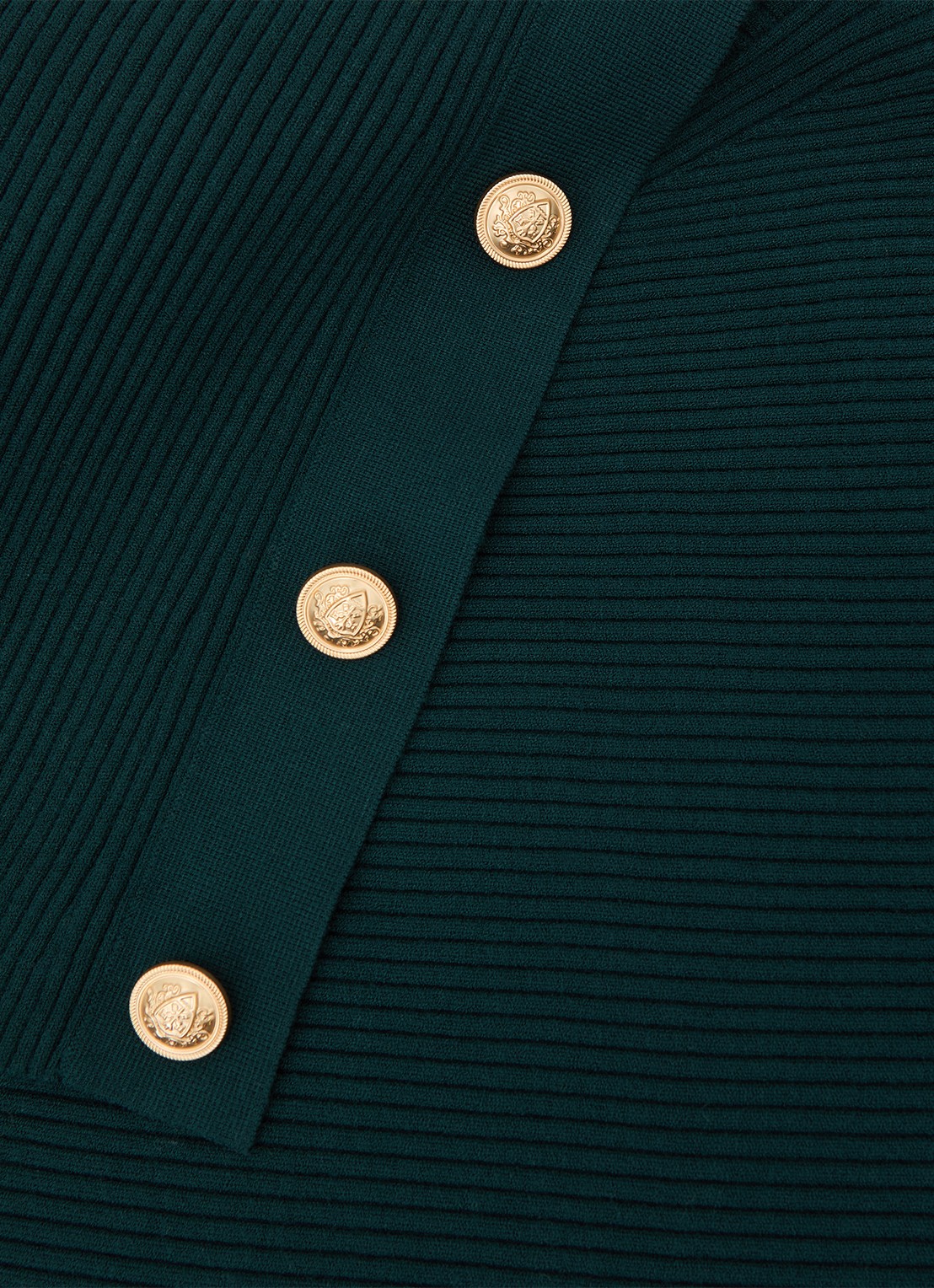 Reiss LEXI Rib-Knit Button Shawl Jumper - detail 3 blauw