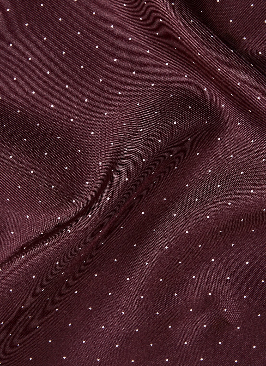 Reiss Liam pochet van zijde met stippenprint 31 x 31 cm - detail 5 donkerrood