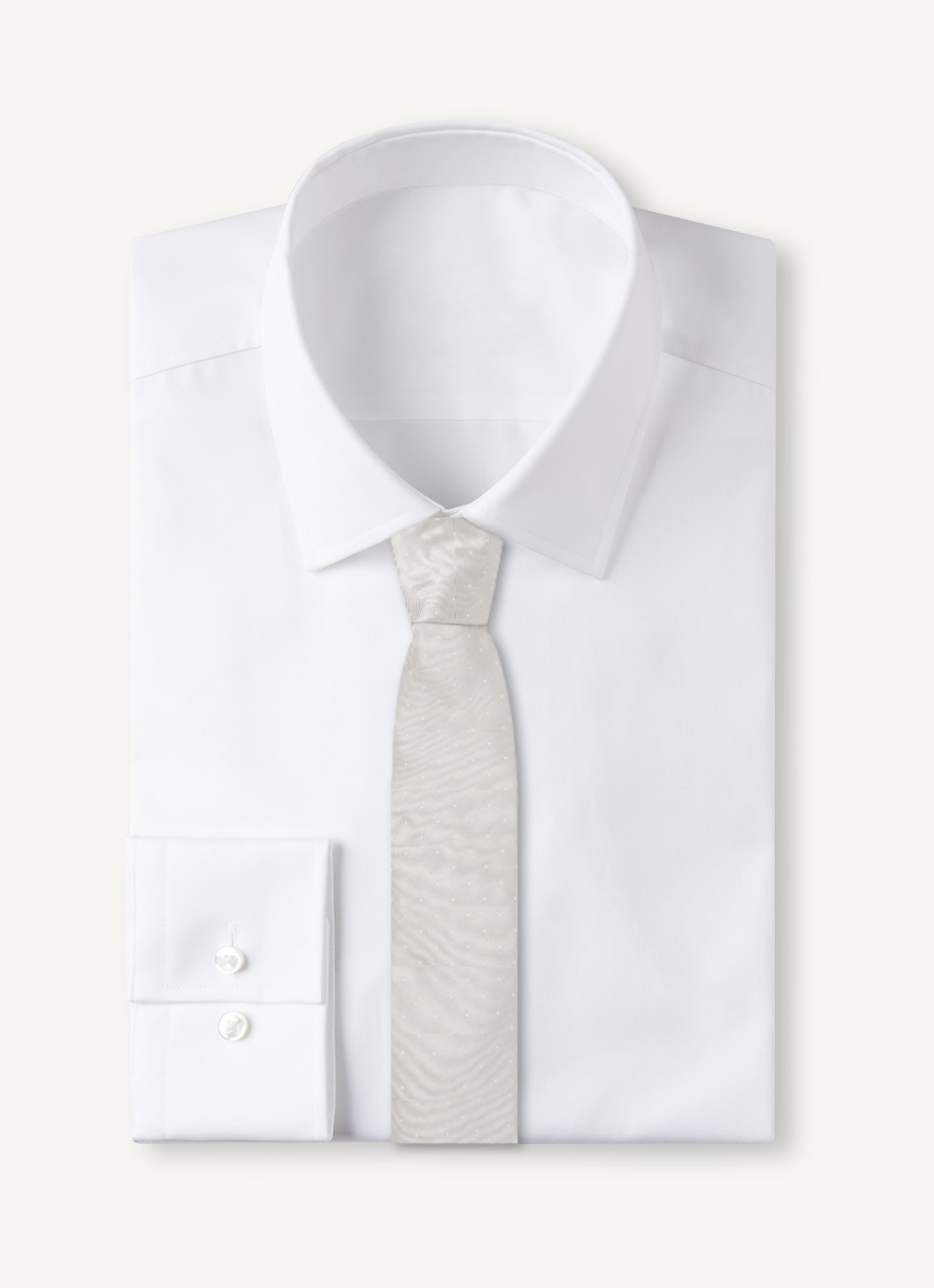 Reiss Liam stropdas in zijdeblend met stippenprint  - voorkant 3 goud