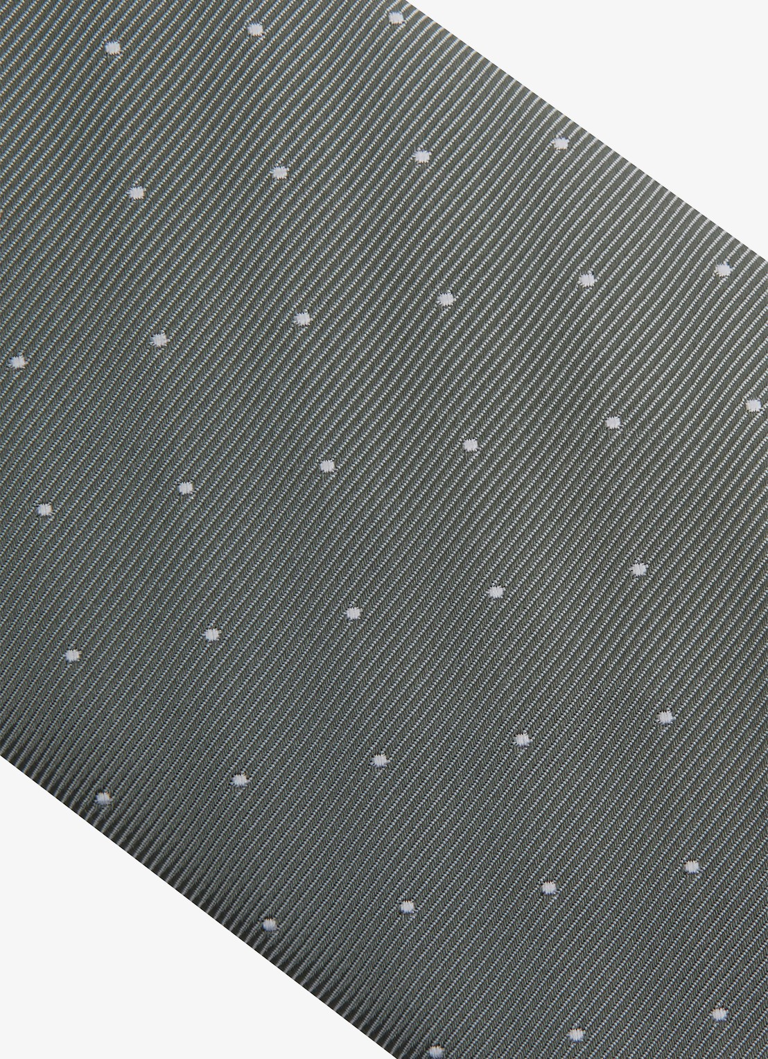 Reiss Liam stropdas in zijdeblend met stippenprint  - detail 2 olijfgroen