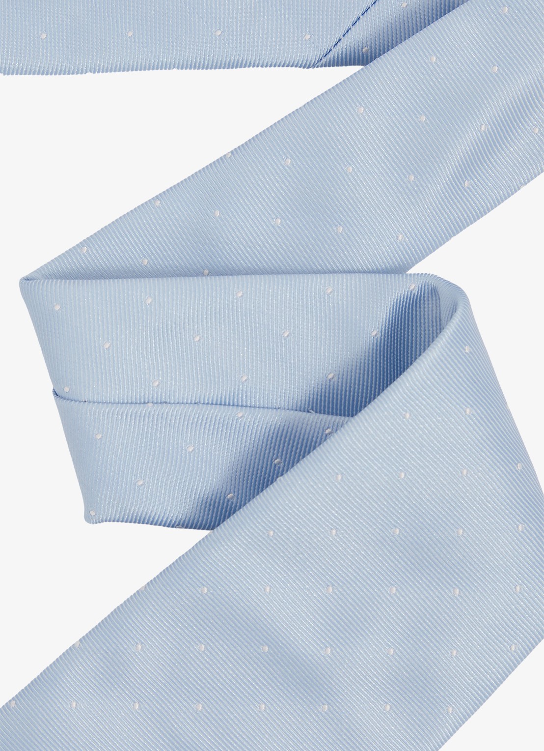 Reiss Liam stropdas in zijdeblend met stippenprint  - detail 3 lichtblauw