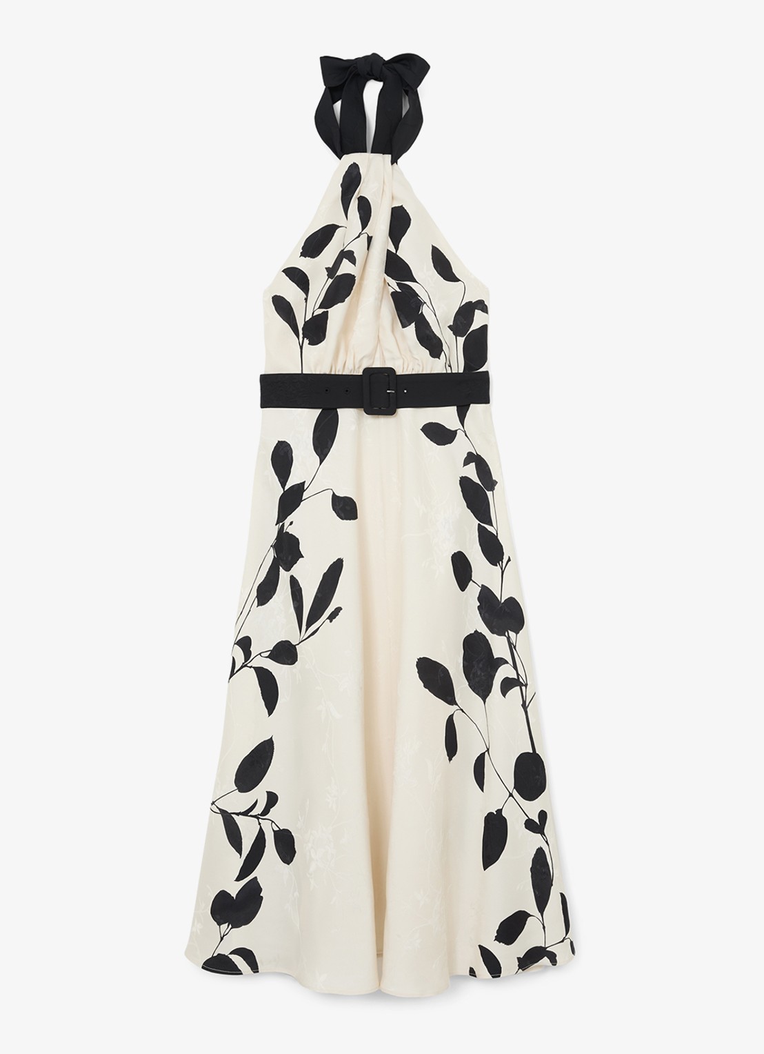 Reiss Libby midi jurk met bloemenprint - voorkant 2 ivoor