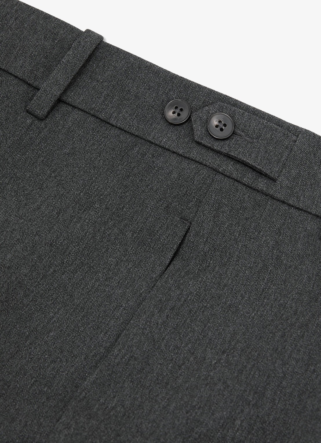 Reiss Lina high waist straight fit pantalon met persplooi - detail 6 grijs